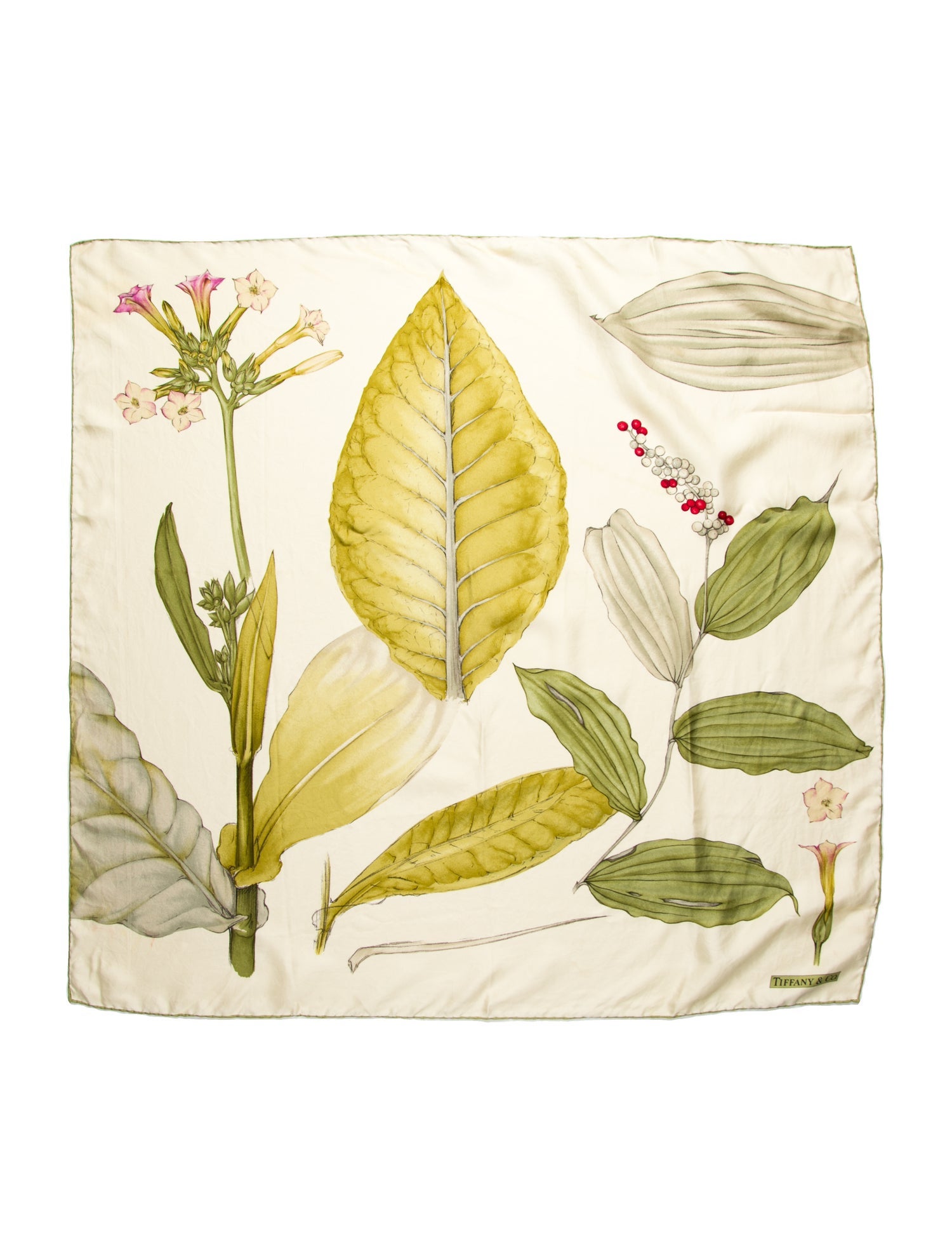 Tiffany & Co. Silk Floral Print Scarf