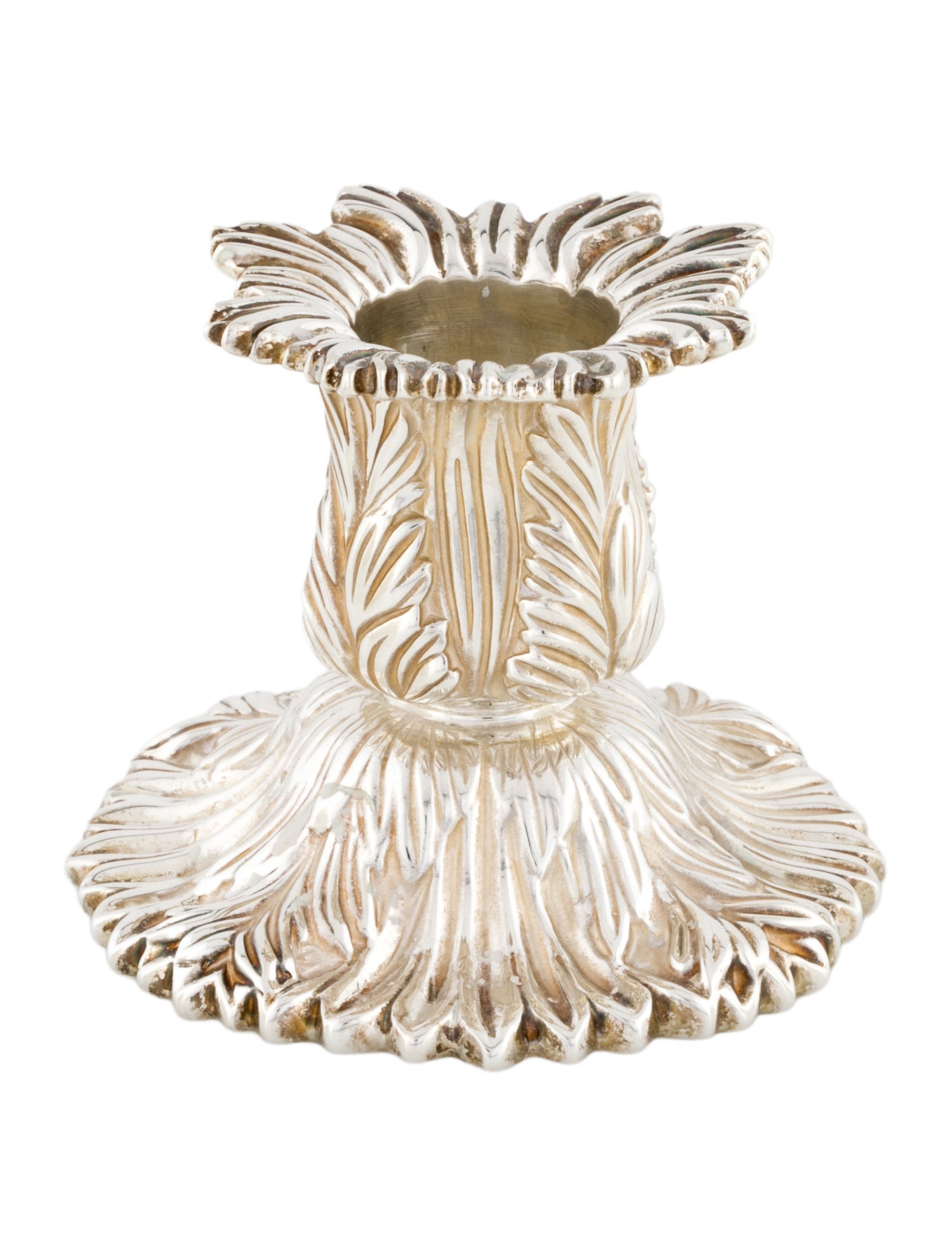 Tiffany & Co. Sterling Silver Chrysanthemum Candlestick