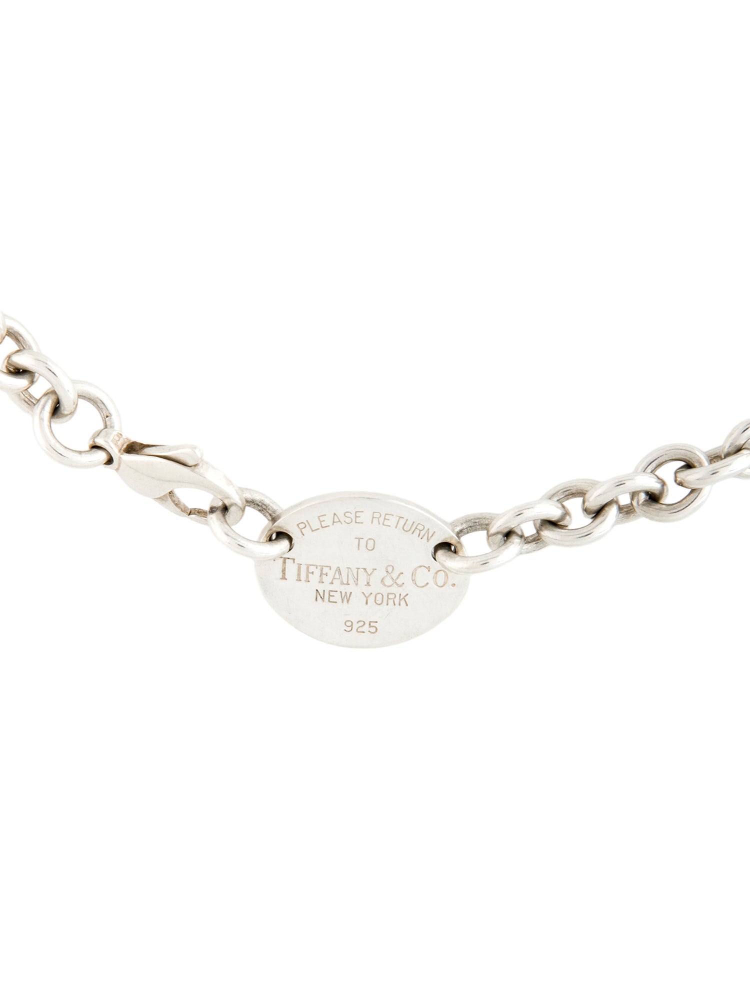 Tiffany & Co. Oval Tag Choker Necklace