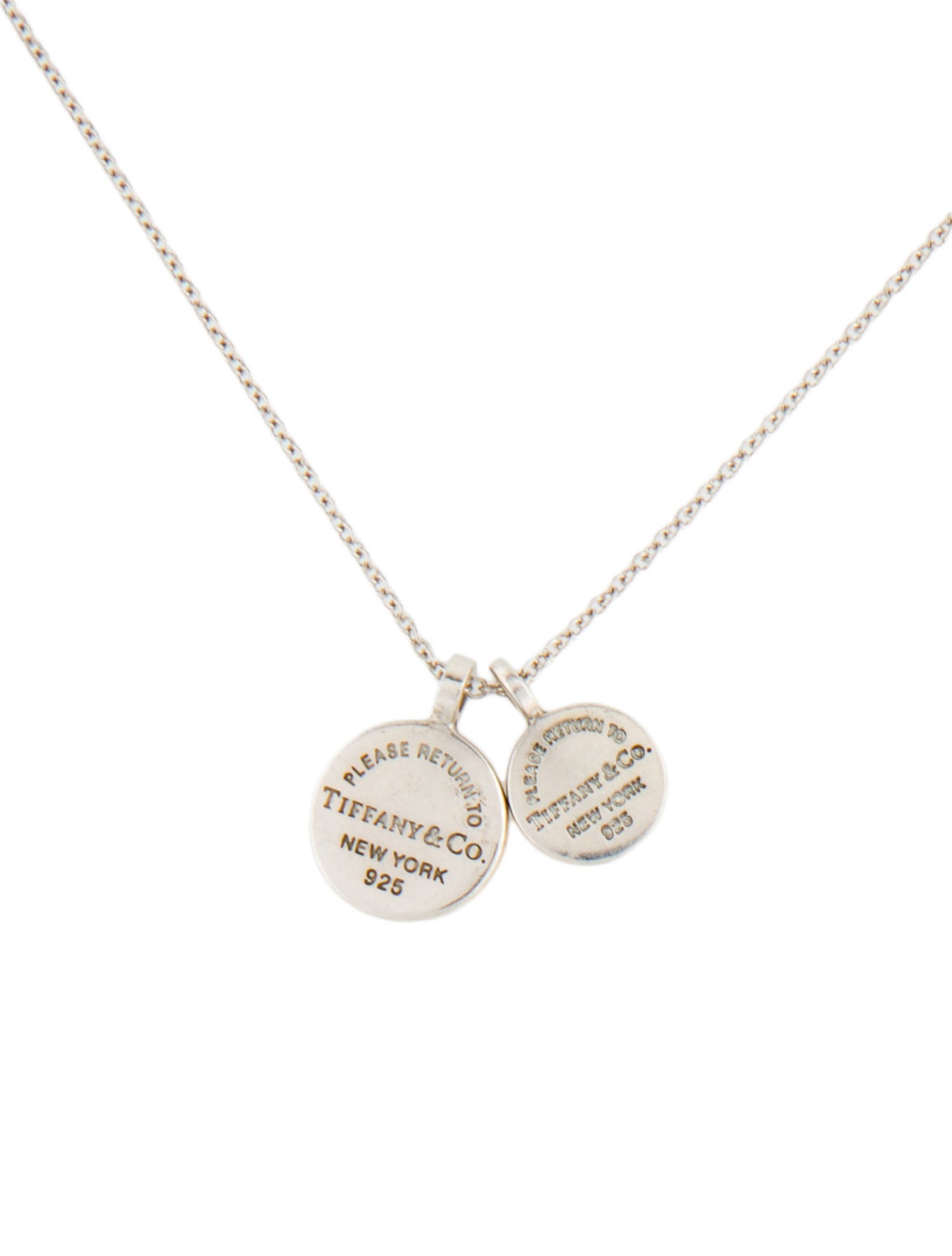 Tiffany & Co. Double Round Tag Pendant Necklace