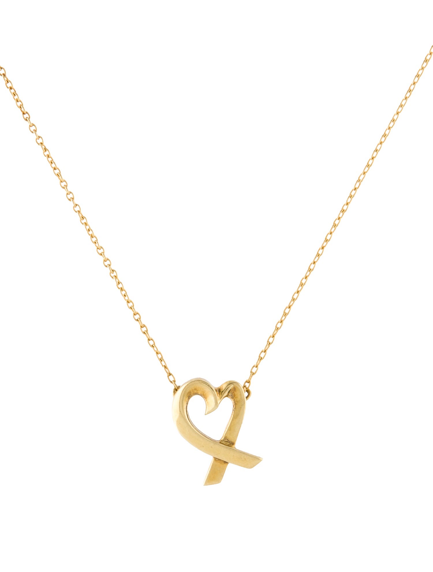 Tiffany & Co. 18K Loving Heart Pendant Necklace