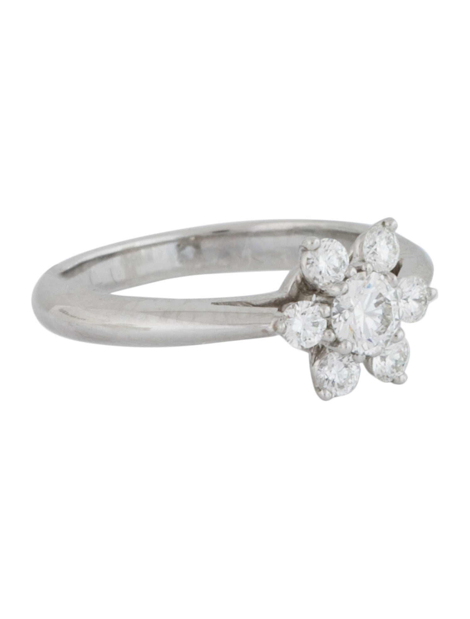 Tiffany & Co. Platinum Diamond Flower Ring