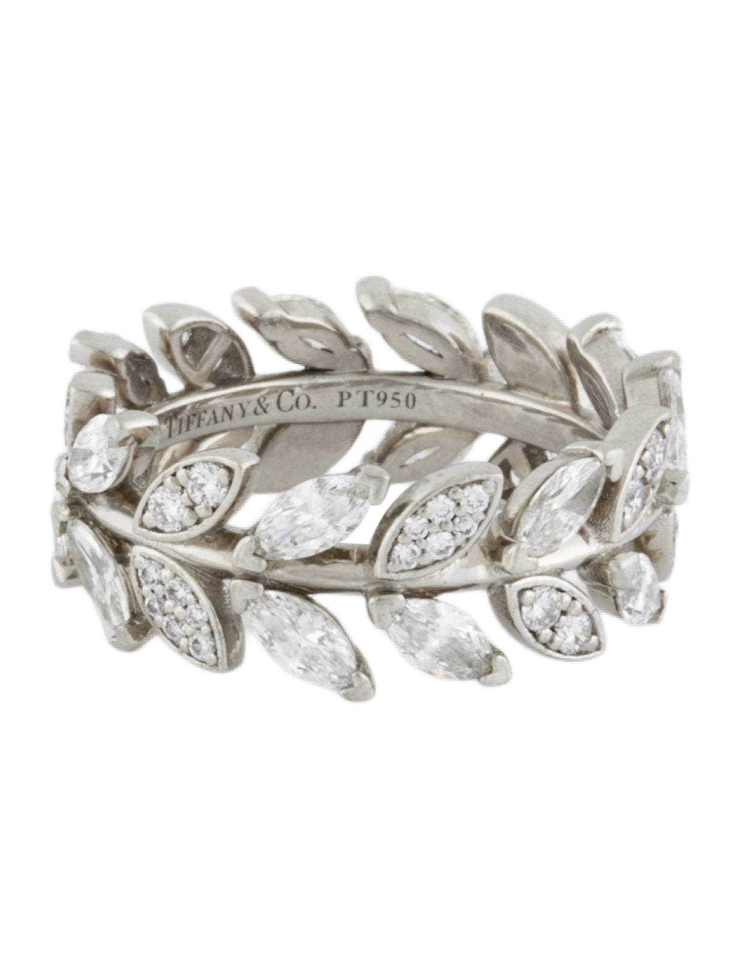 Tiffany & Co. Platinum Diamond Vine Band Ring