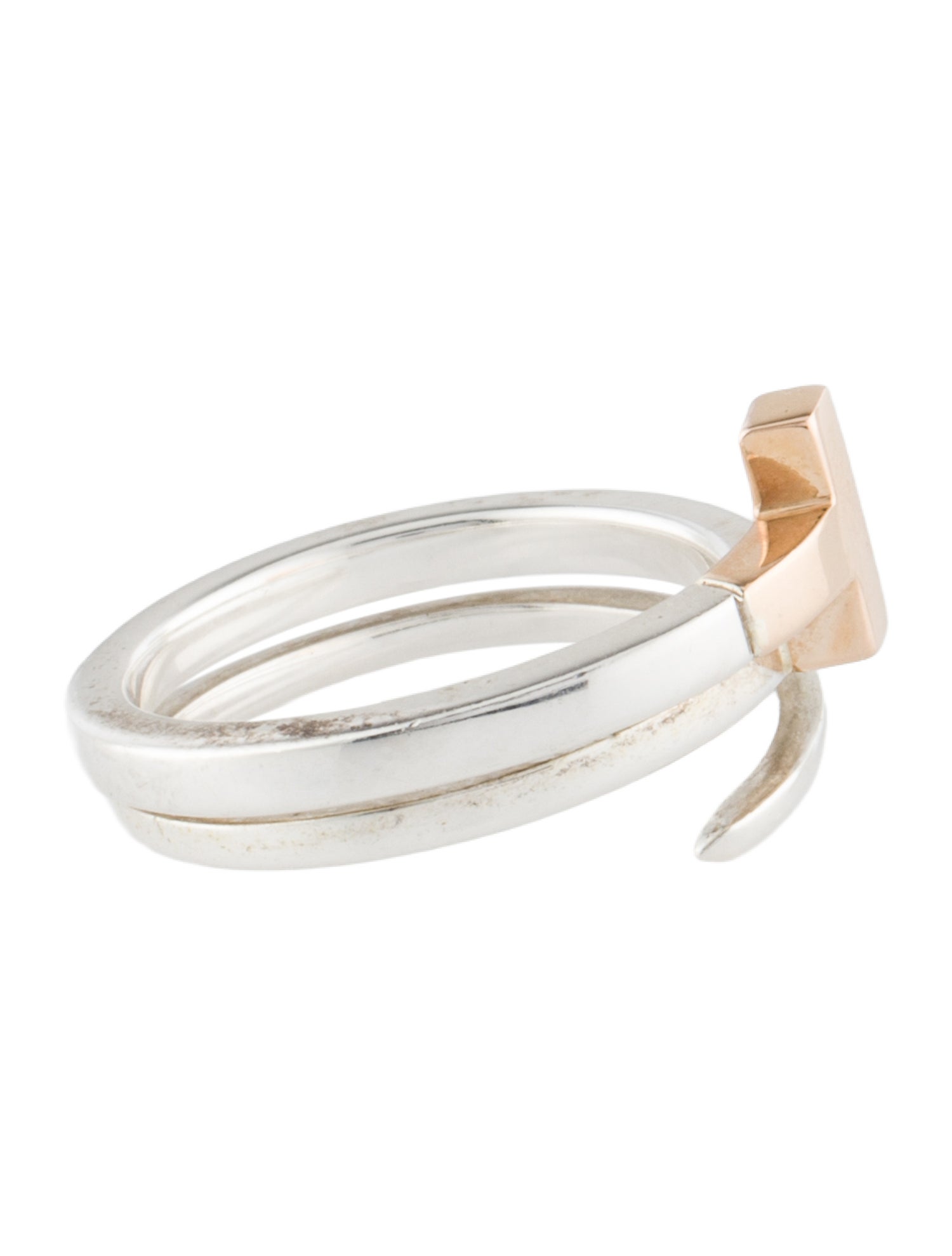 Tiffany & Co. Two-Tone Square Wrap Ring