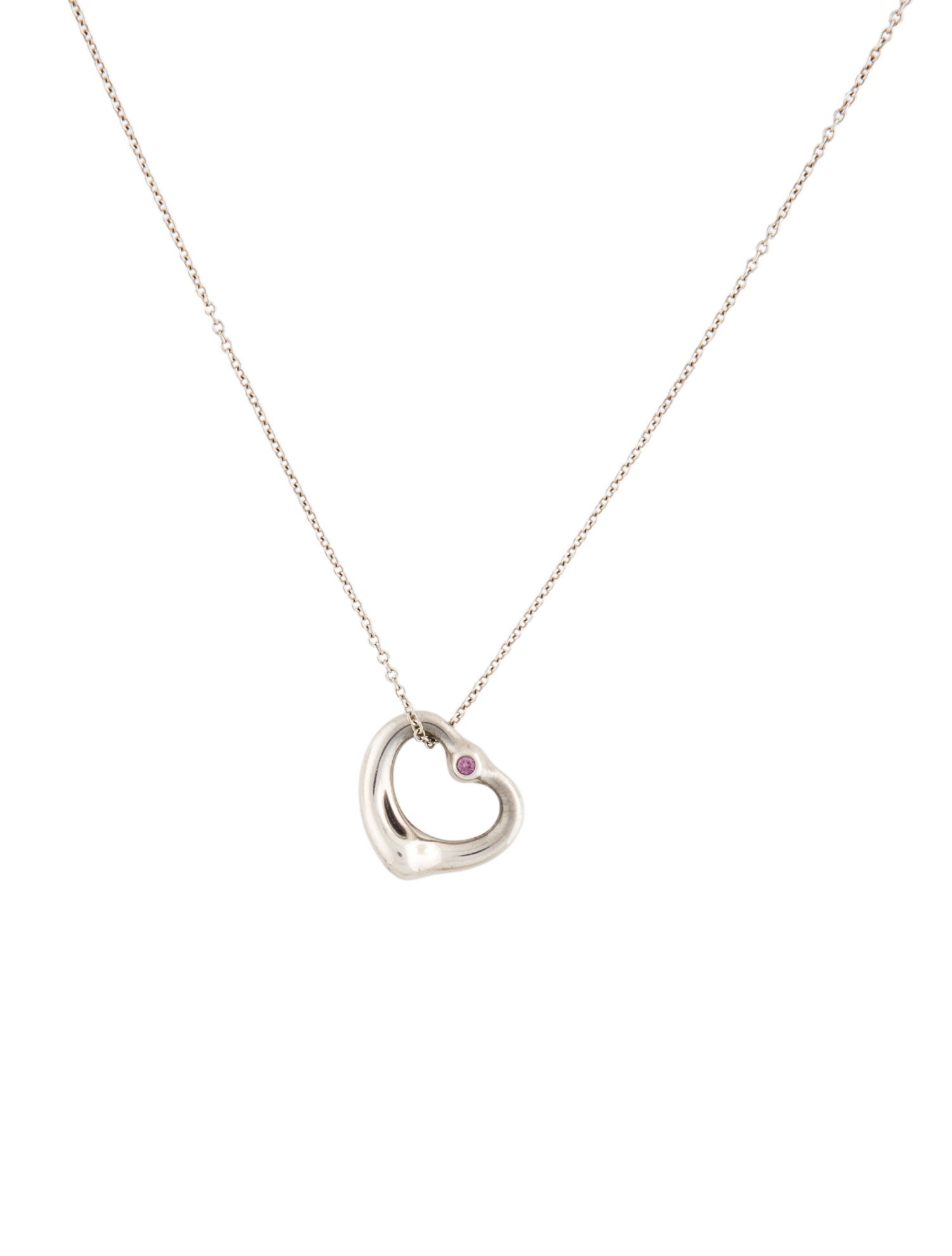 Tiffany & Co. Sapphire Open Heart Pendant