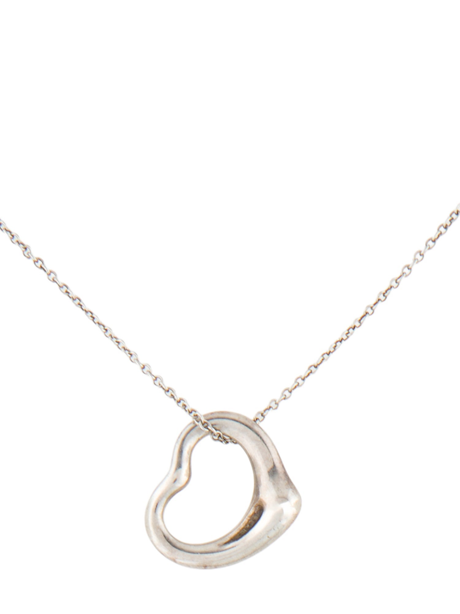 Tiffany & Co. Open Heart Pendant Necklace