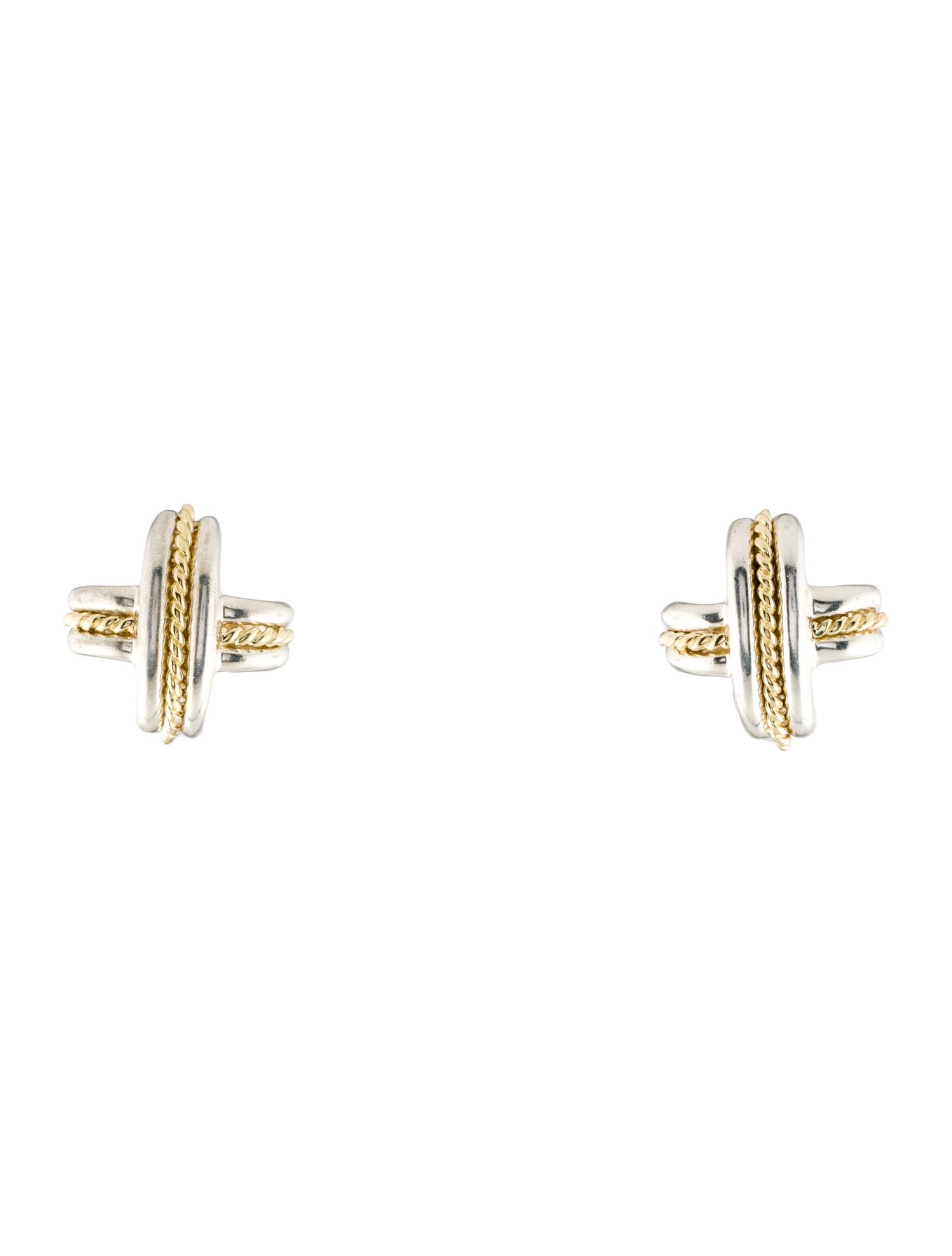 Tiffany & Co. Vintage Two-Tone Large Signature X Earrings