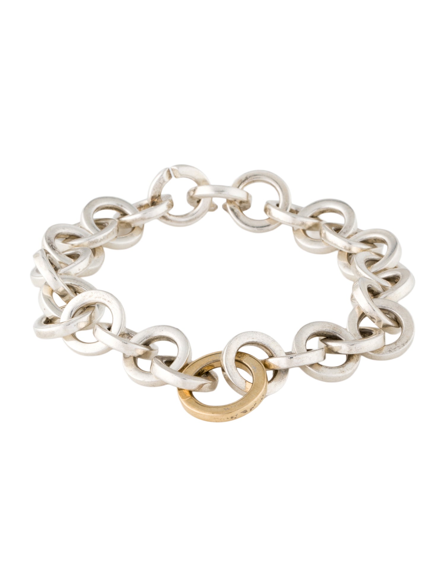 Tiffany & Co. Vintage Two-Tone Circle Link Bracelet