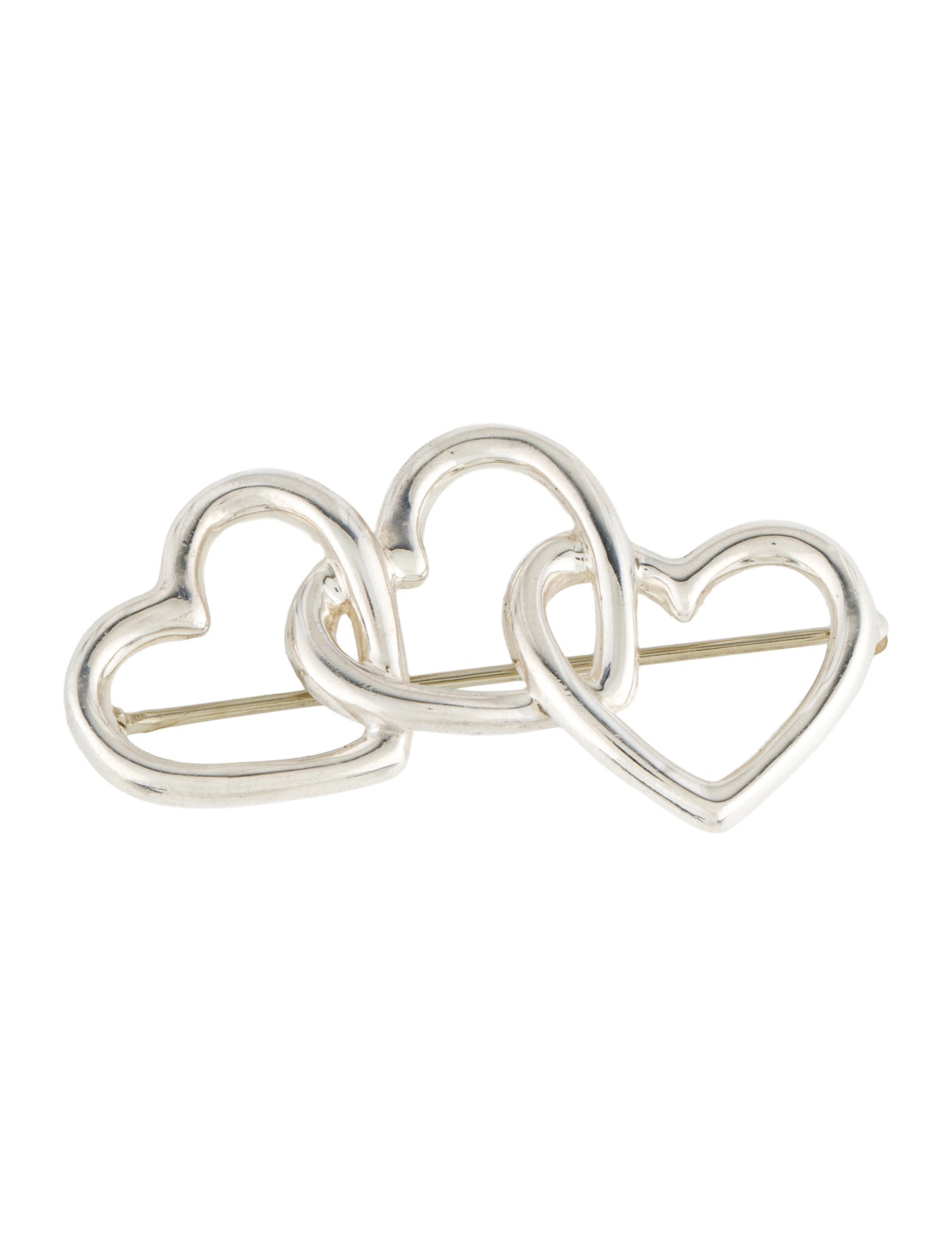 Tiffany & Co. Vintage Three Heart Brooch Pin