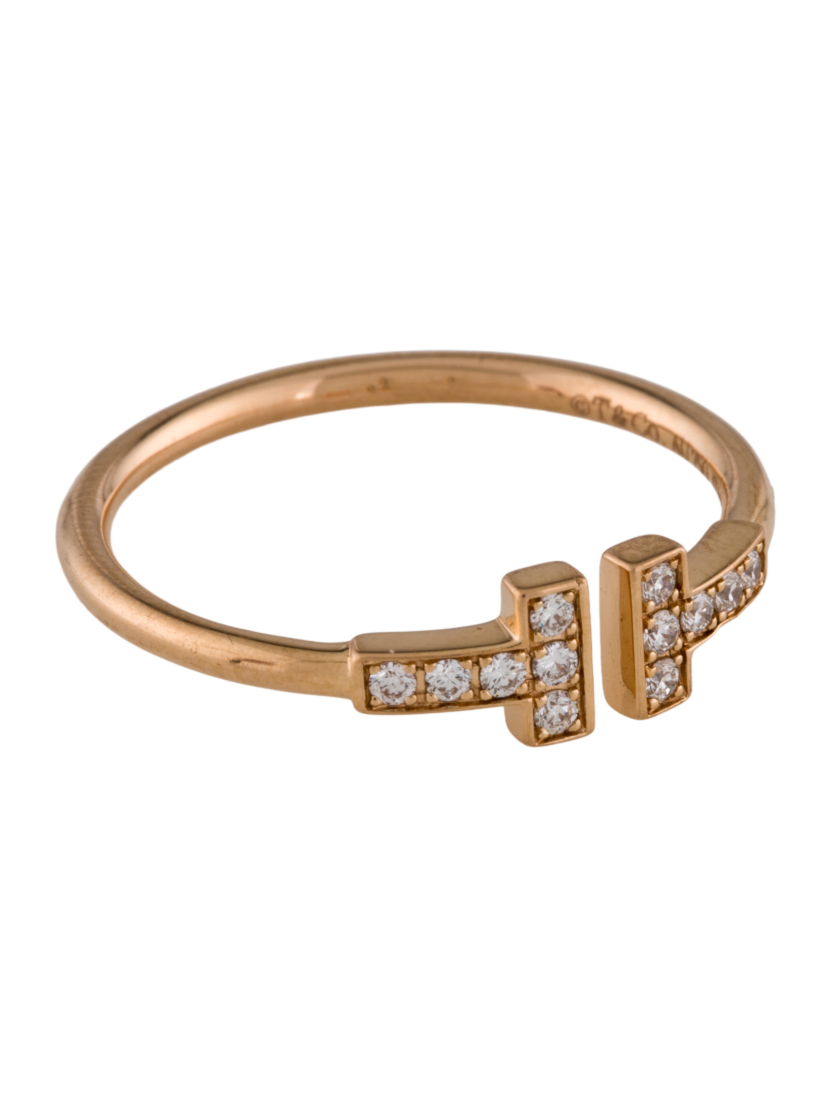 Tiffany & Co. 18K Diamond Wire Ring