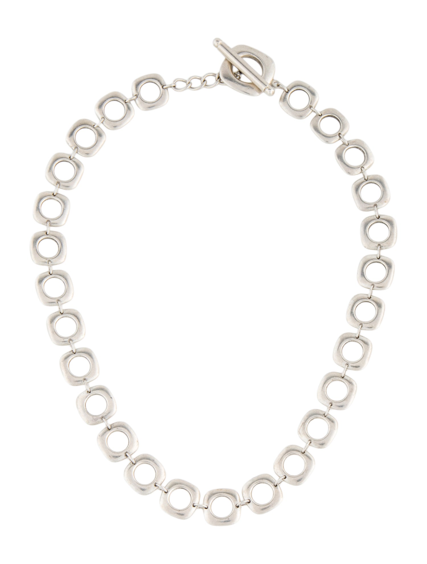 Tiffany & Co. Square Cushion Link Toggle Necklace