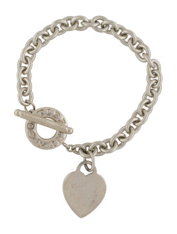 Tiffany & Co. Charm Heart Tag Toggle Bracelet