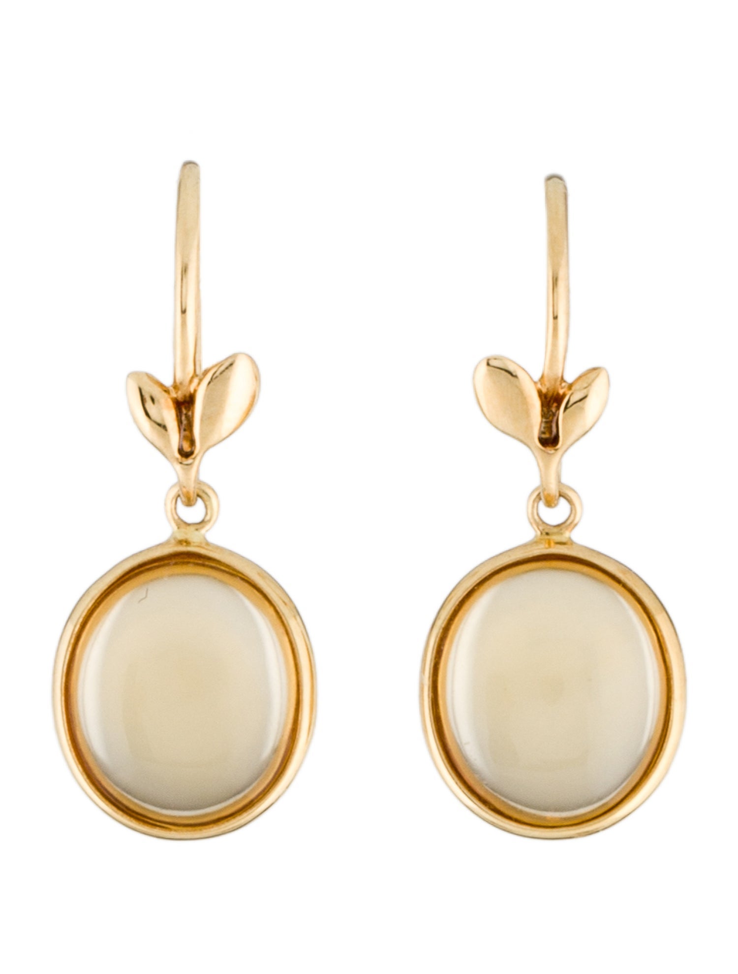 Tiffany & Co. 18K Citrine Olive Leaf Drop Earrings