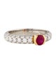 Tiffany & Co. Platinum Ruby & Diamond Etoile Cocktail Ring