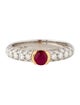 Tiffany & Co. Platinum Ruby & Diamond Etoile Cocktail Ring