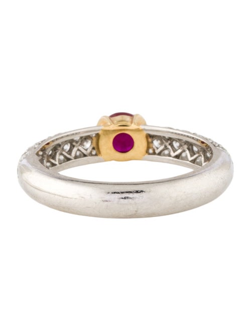 Tiffany & Co. Platinum Ruby & Diamond Etoile Cocktail Ring