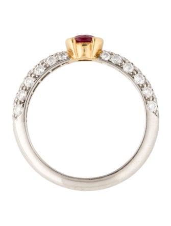 Tiffany & Co. Platinum Ruby & Diamond Etoile Cocktail Ring