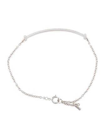 Tiffany & Co. 18K Diamond T Smile Bracelet
