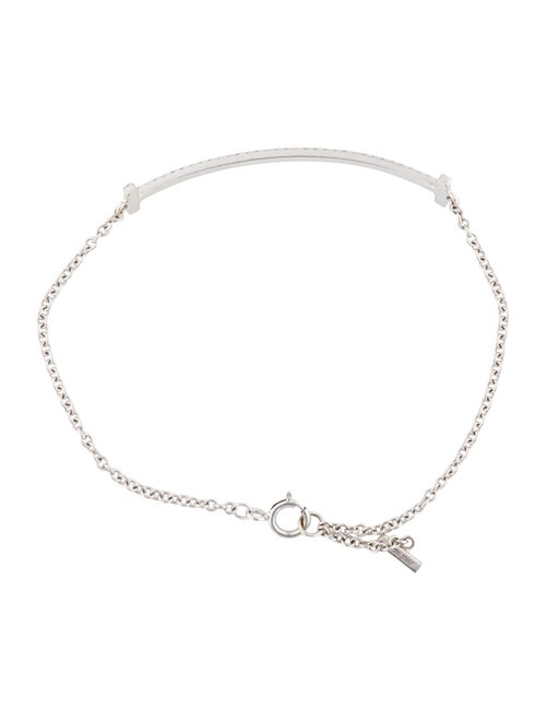 Tiffany & Co. 18K Diamond T Smile Bracelet
