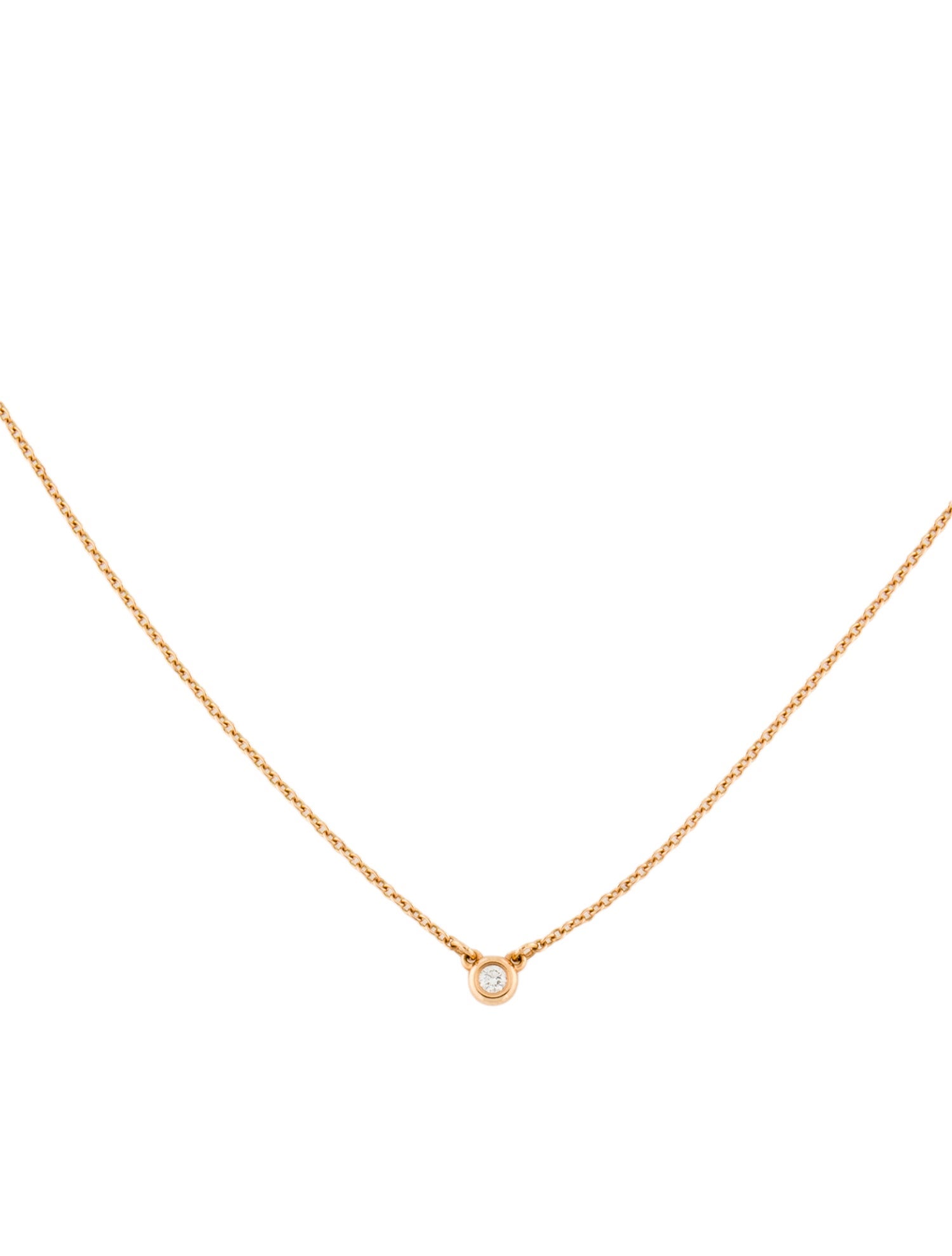 Tiffany & Co. 18K Diamonds By The Yard® Single Diamond Pendant Necklace