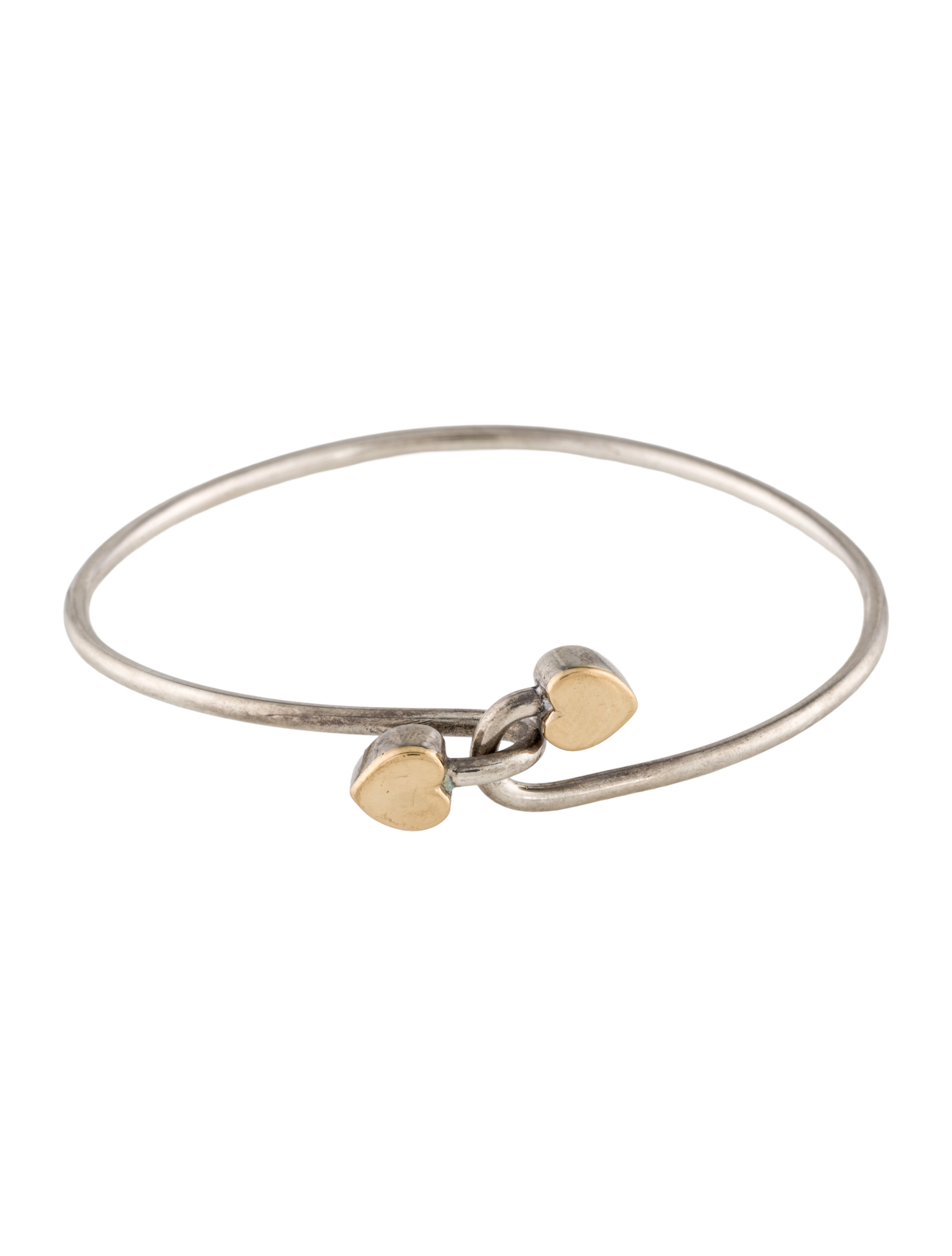 Tiffany & Co. Vintage Two-Tone Heart Hook Bracelet
