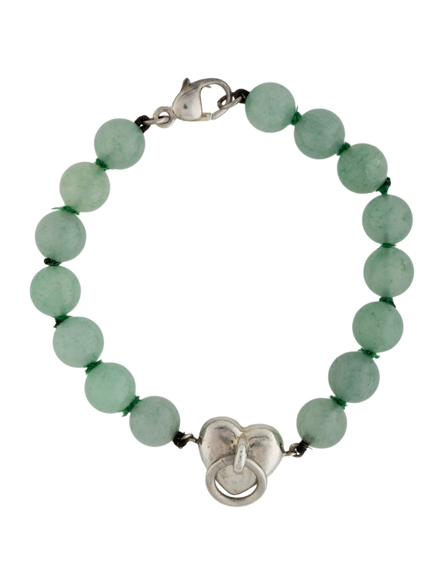 Tiffany & Co. Vintage Aventurine Quartz Heart Bracelet