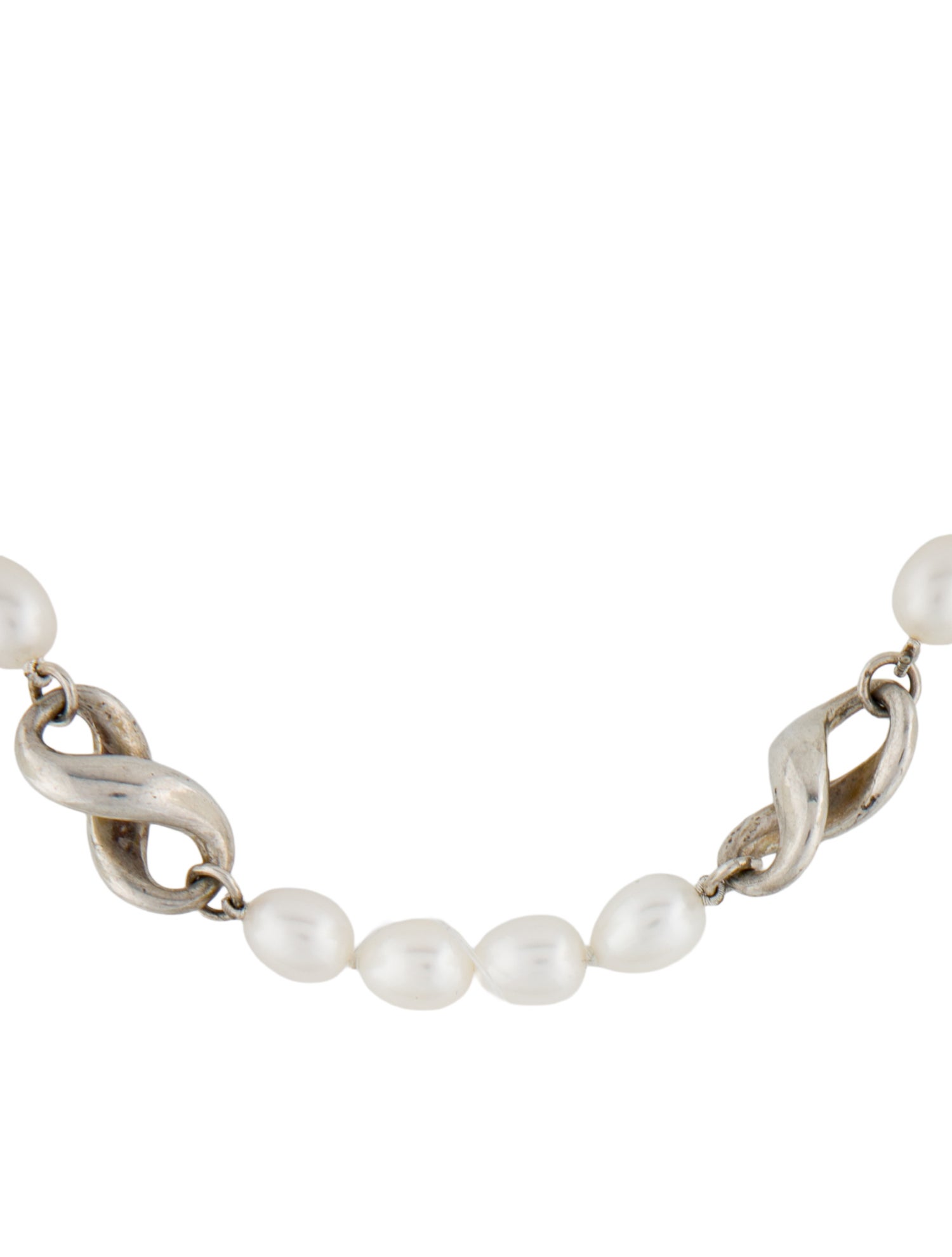 Tiffany & Co. Pearl Infinity Bead Strand Station Necklace