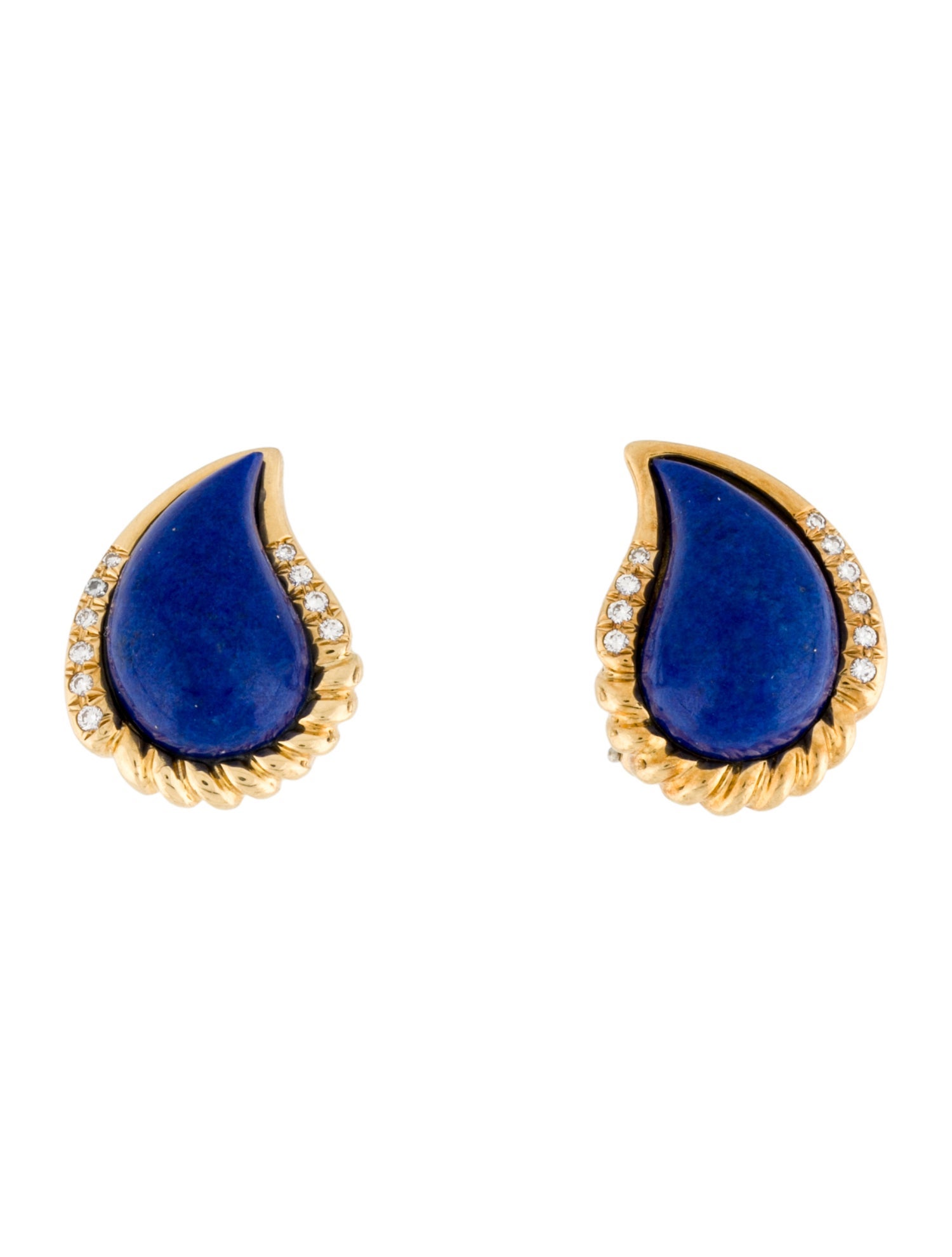 Tiffany & Co. Vintage Lapis Lazuli & Diamond Clip-on Earrings