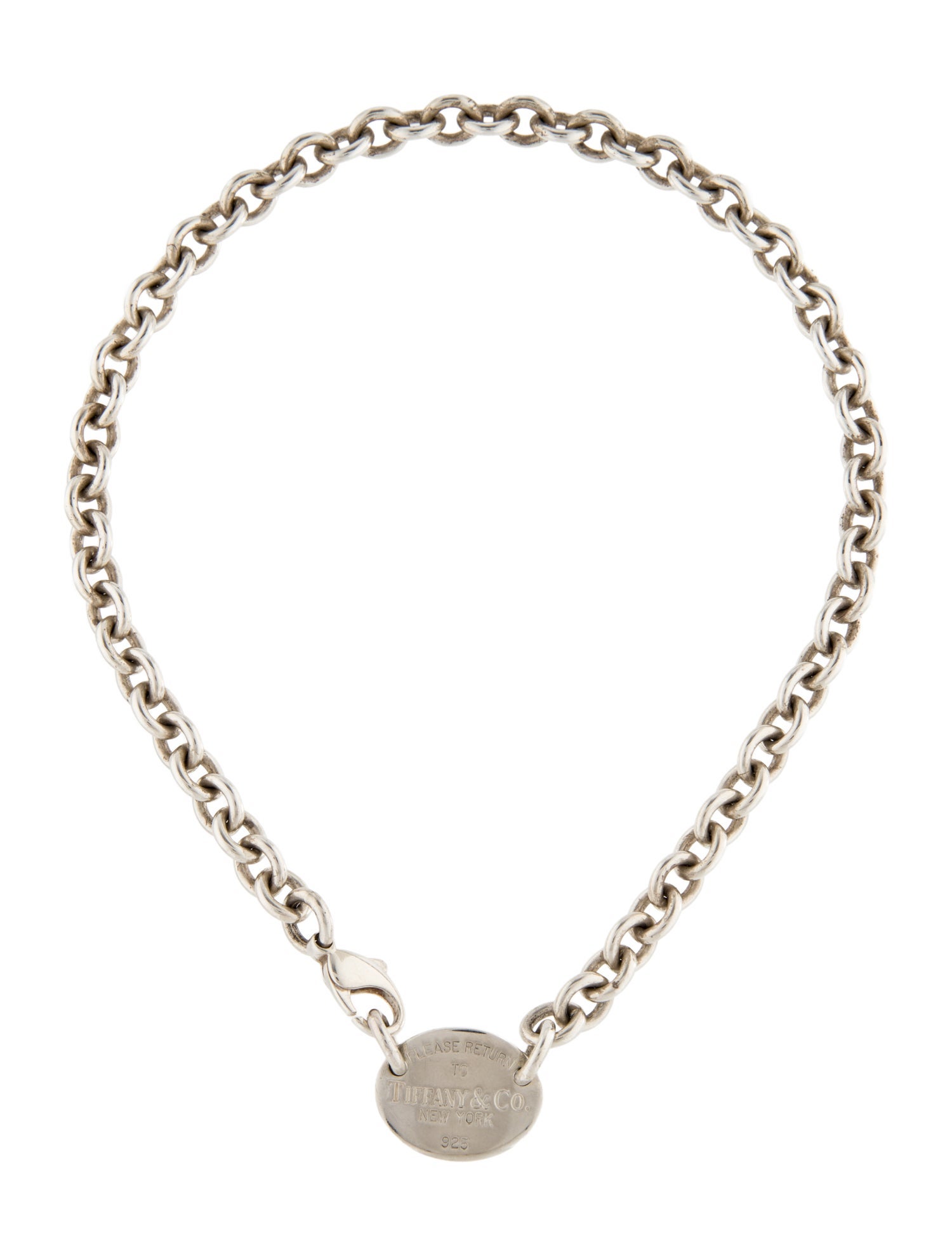 Tiffany & Co. Oval Tag Chain Link Choker
