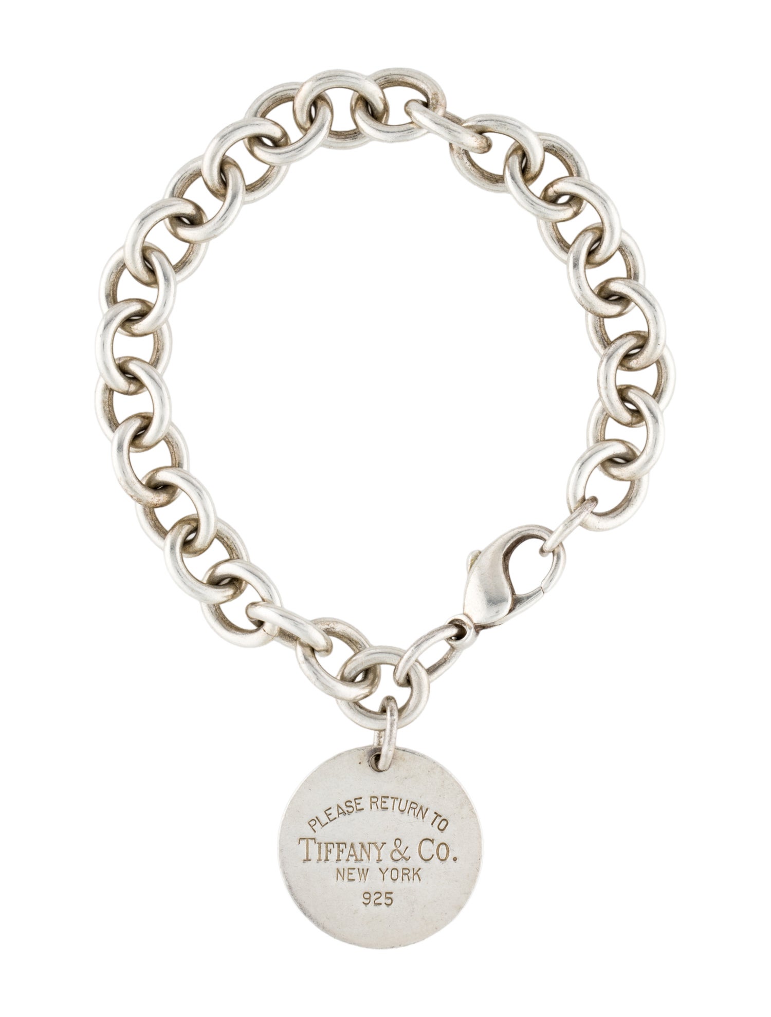 Tiffany & Co. Circle Tag Charm Bracelet