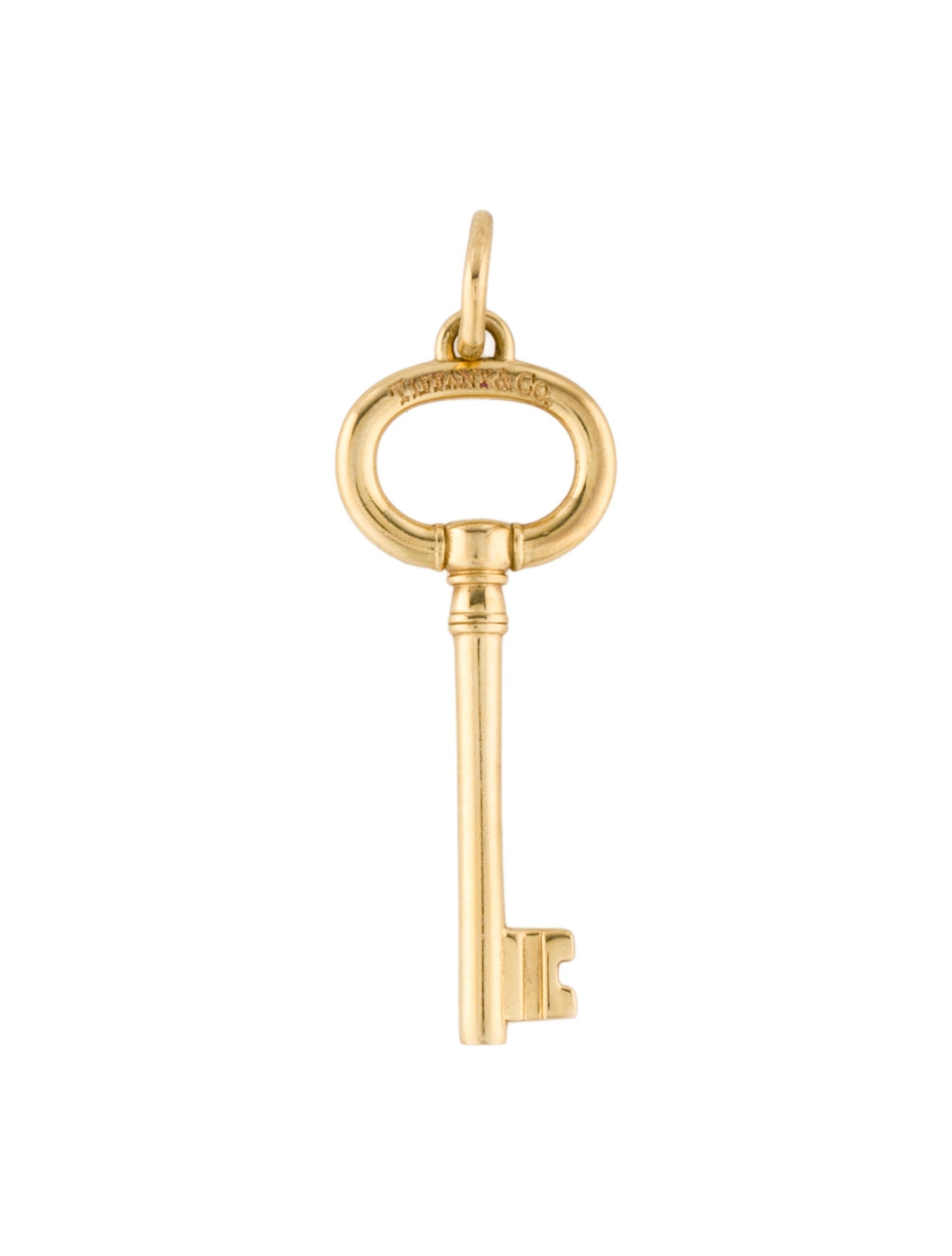 Tiffany & Co. 18K Oval Key Pendant