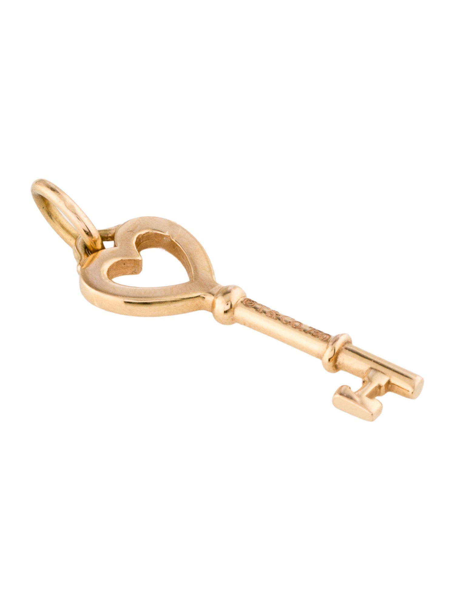Tiffany & Co. 18K Heart Key Pendant