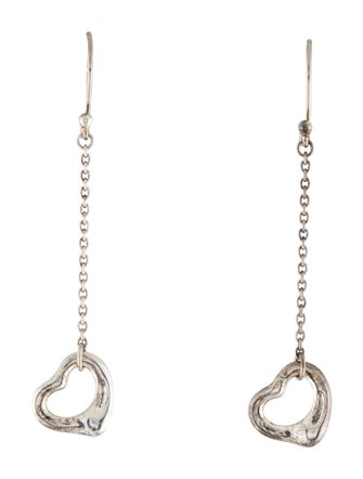 Tiffany & Co. Open Heart Drop Earrings