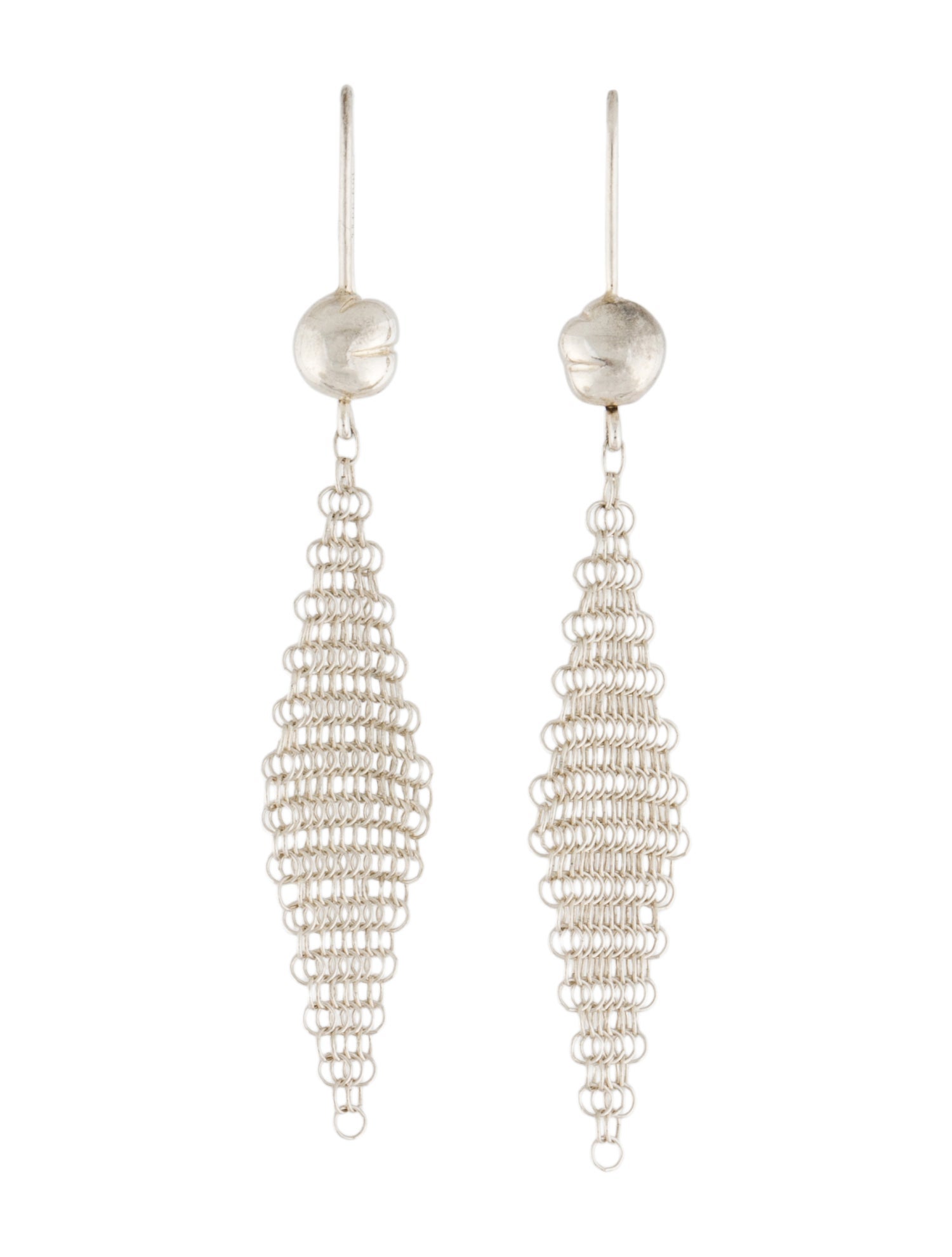 Tiffany & Co. Vintage Small Mesh Drop Earrings