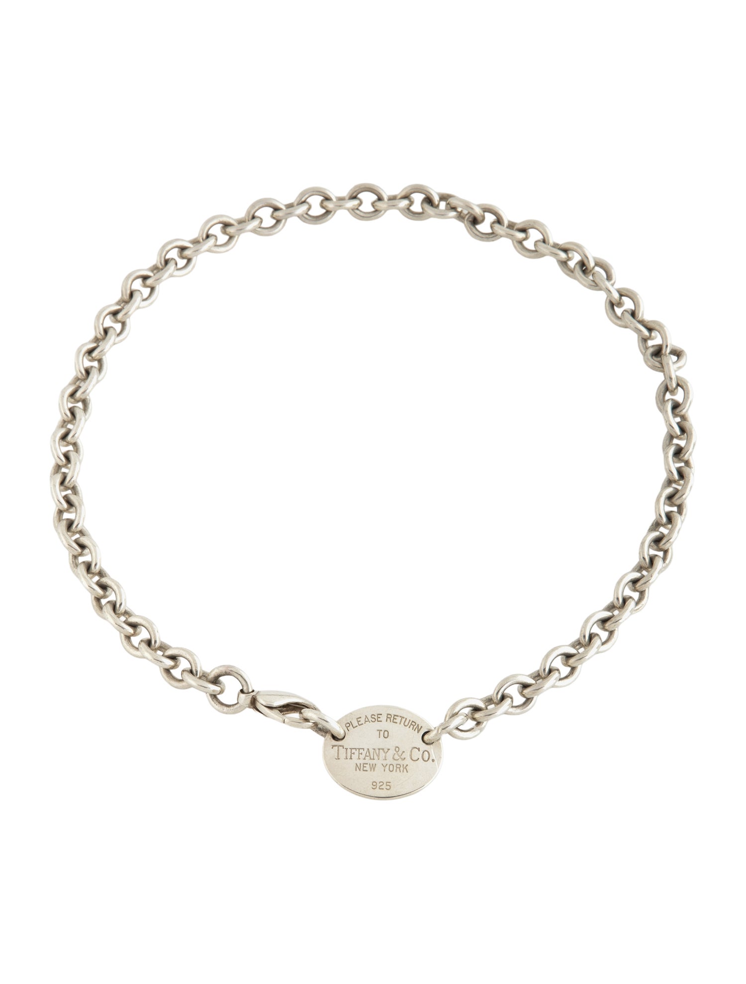 Tiffany & Co. Oval Tag Link Necklace