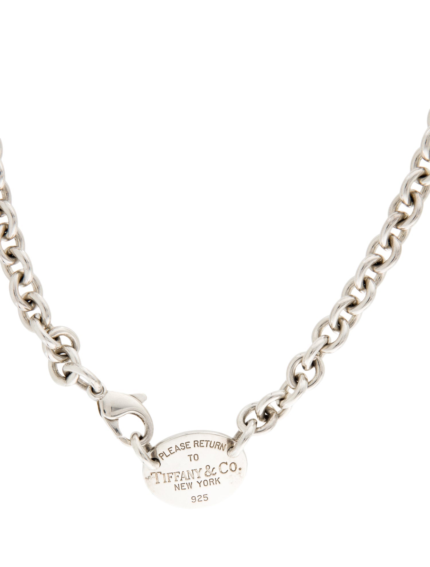 Tiffany & Co. Oval Tag Choker Necklace