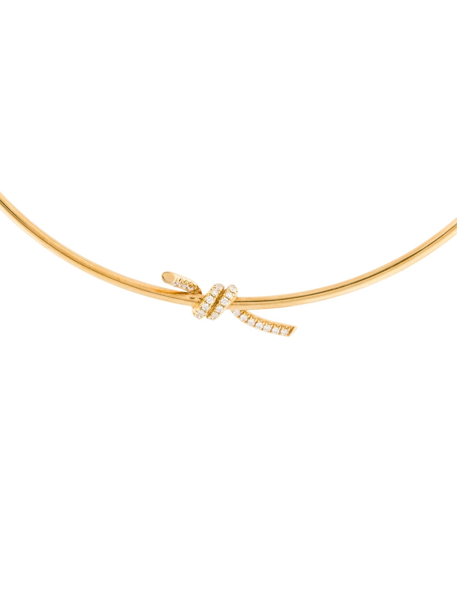 Tiffany & Co. 18K Diamond Knot Collar Necklace
