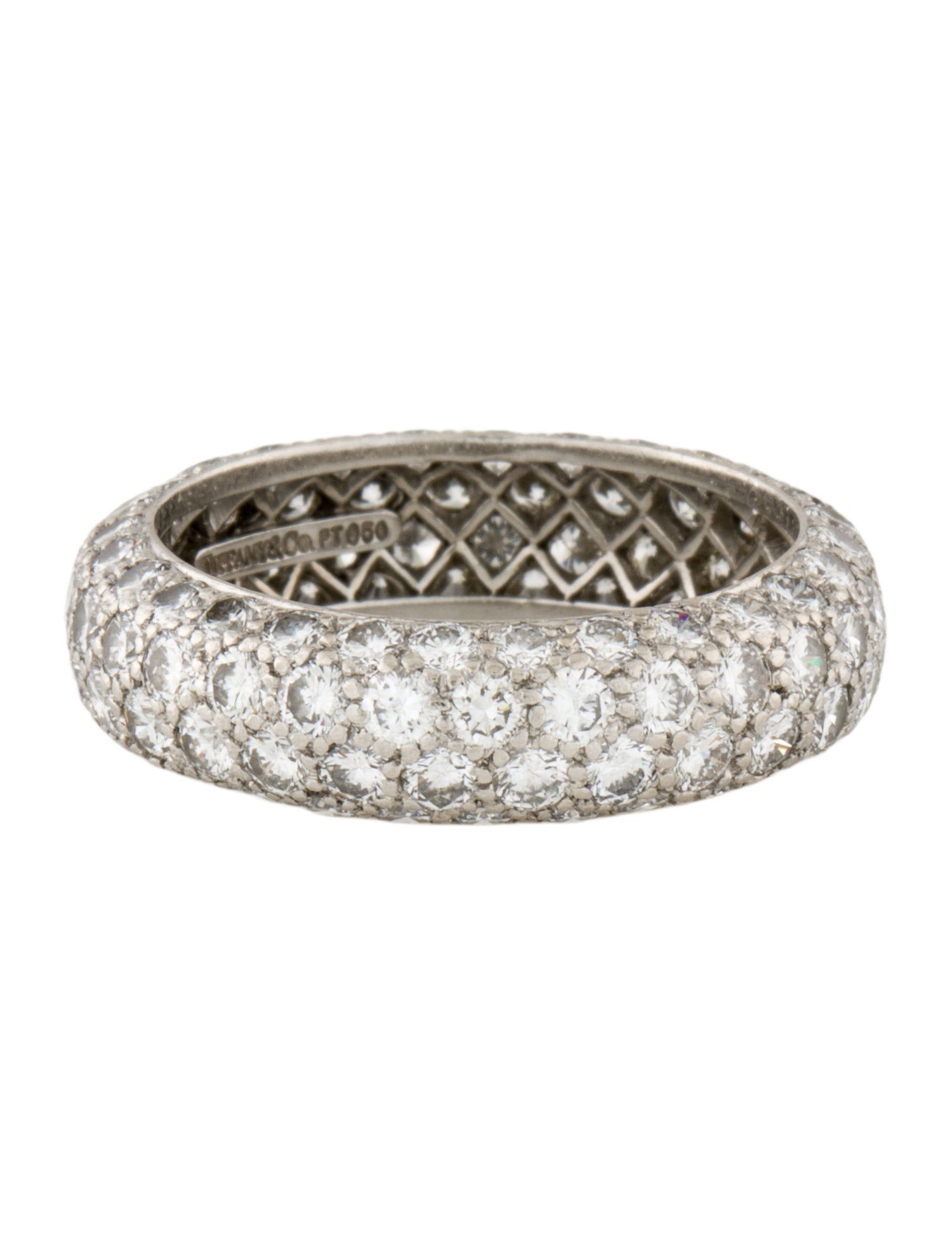 Tiffany & Co. Platinum Diamond Etoile Four-Row Eternity Band