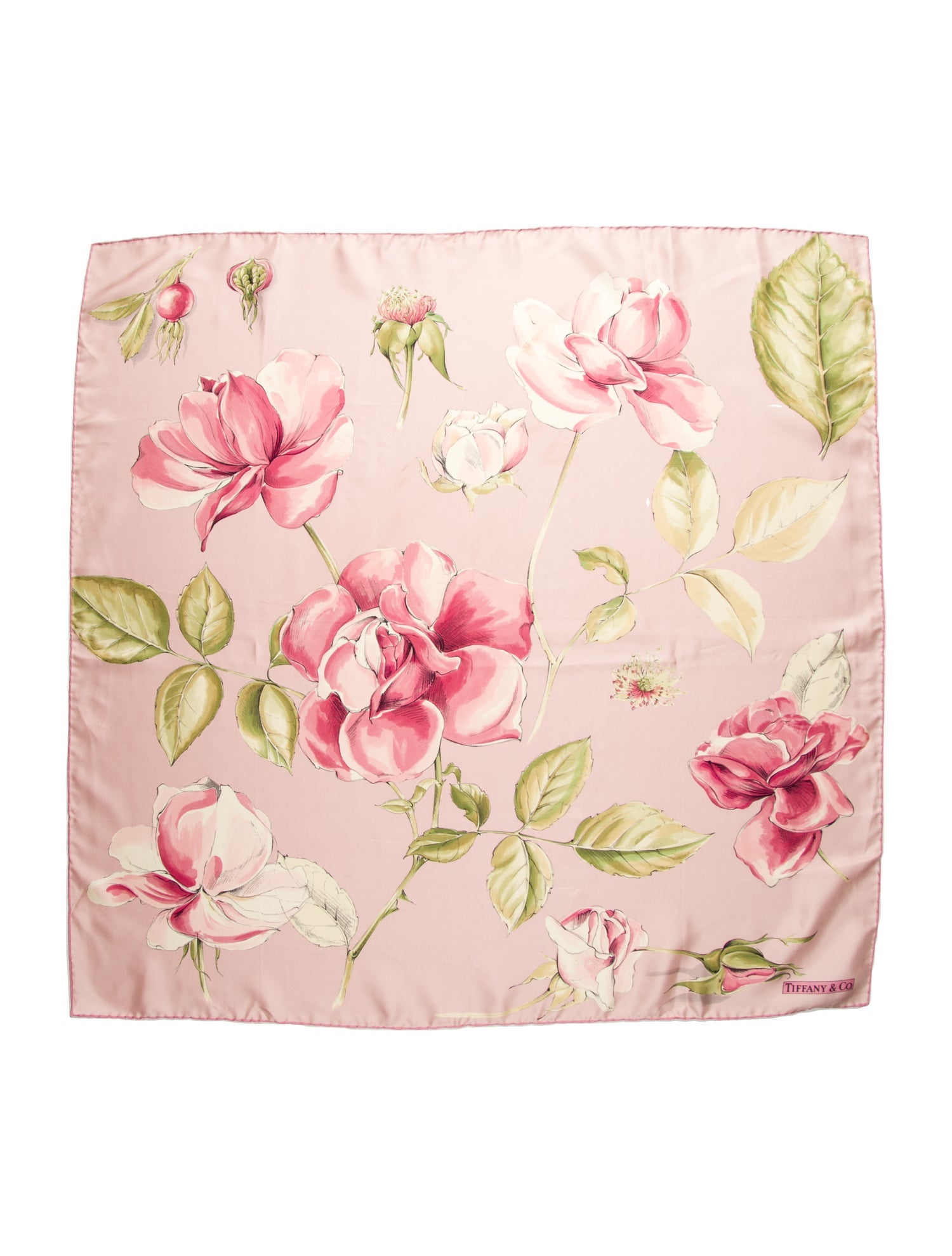 Tiffany & Co. Silk Floral Print Scarf