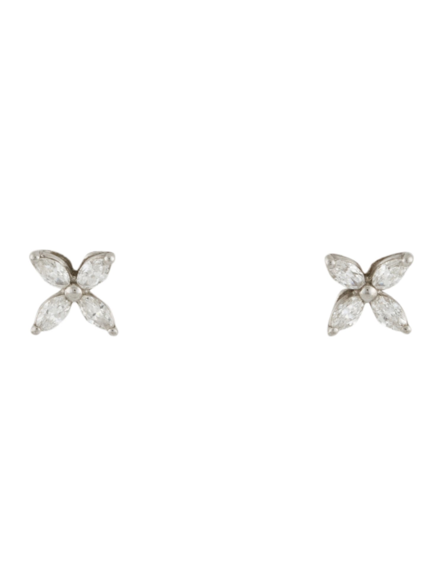 Tiffany & Co. Platinum Diamond Mini Stud Earrings
