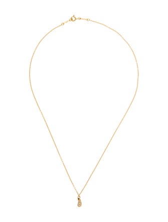 Tiffany & Co. 18K Diamond Teardrop Pendant Necklace