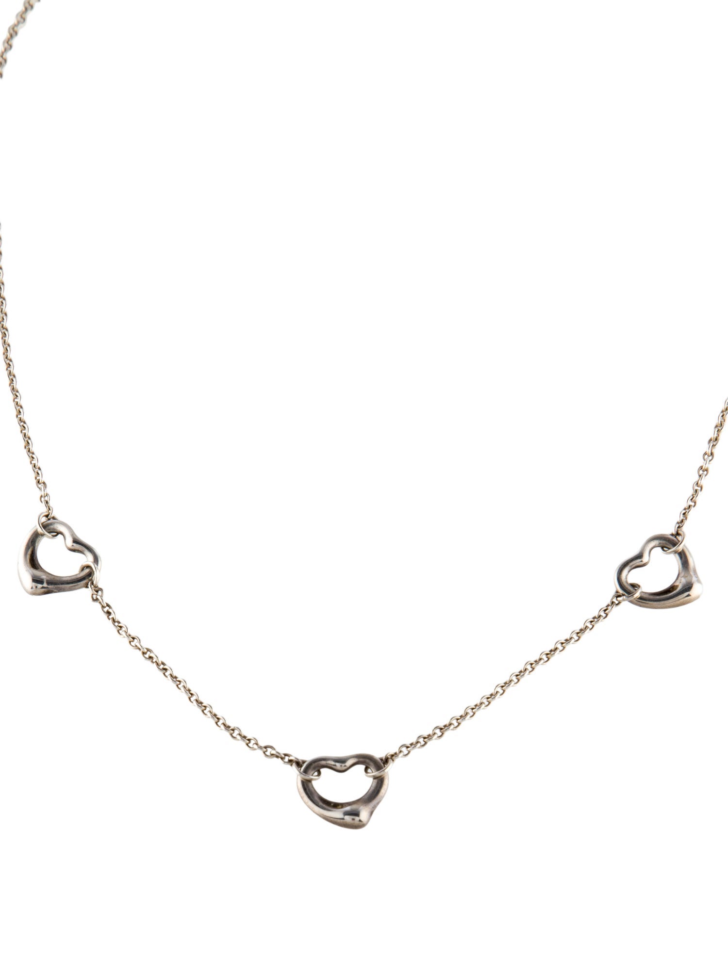 Tiffany & Co. Open Heart Station Necklace