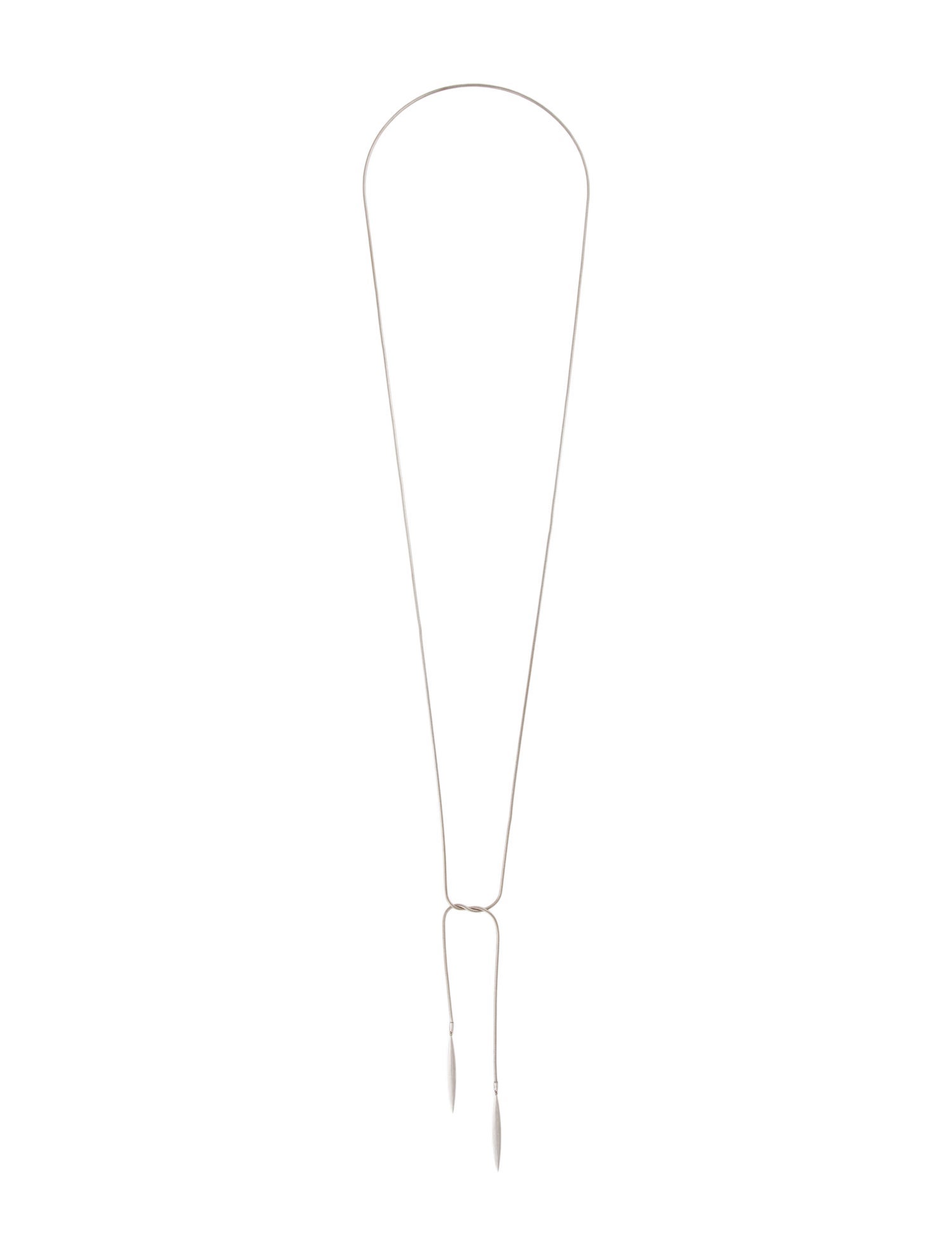 Tiffany & Co. 18K Feather Lariat Necklace