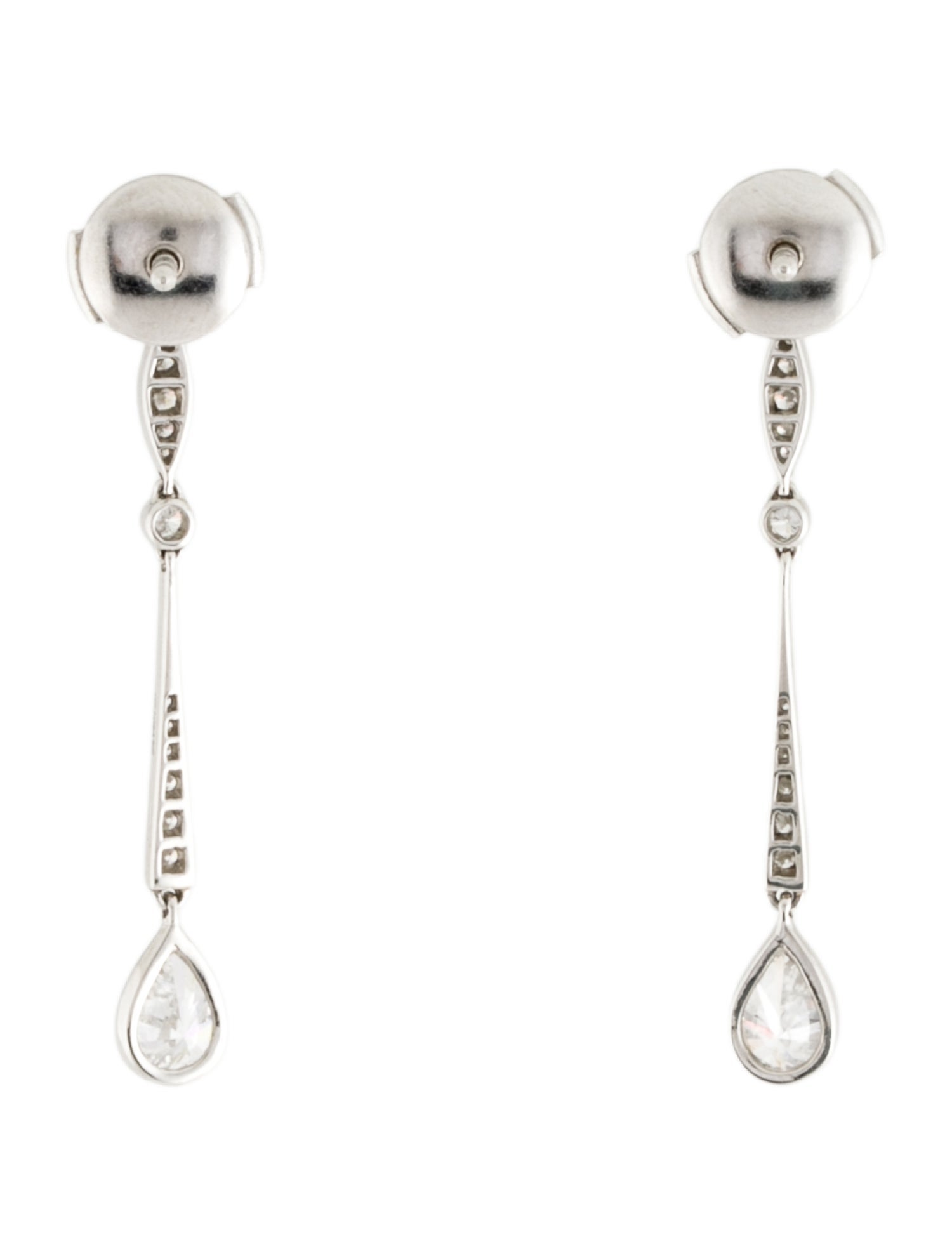 Tiffany & Co. Platinum Diamond Drop Earrings