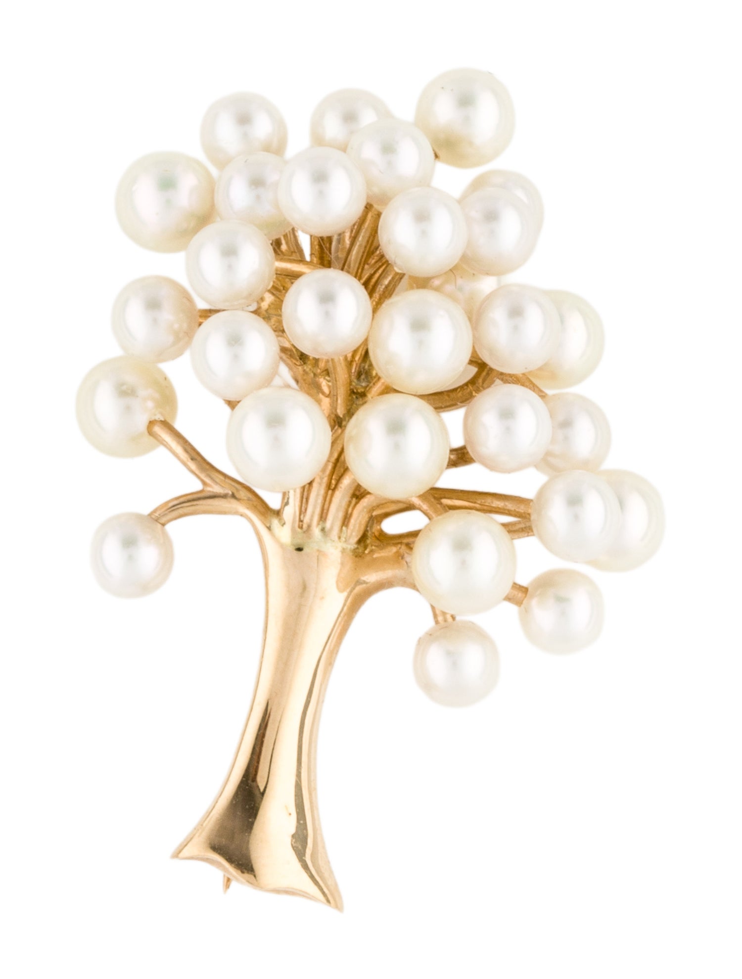Tiffany & Co. 14K Pearl Tree Pin