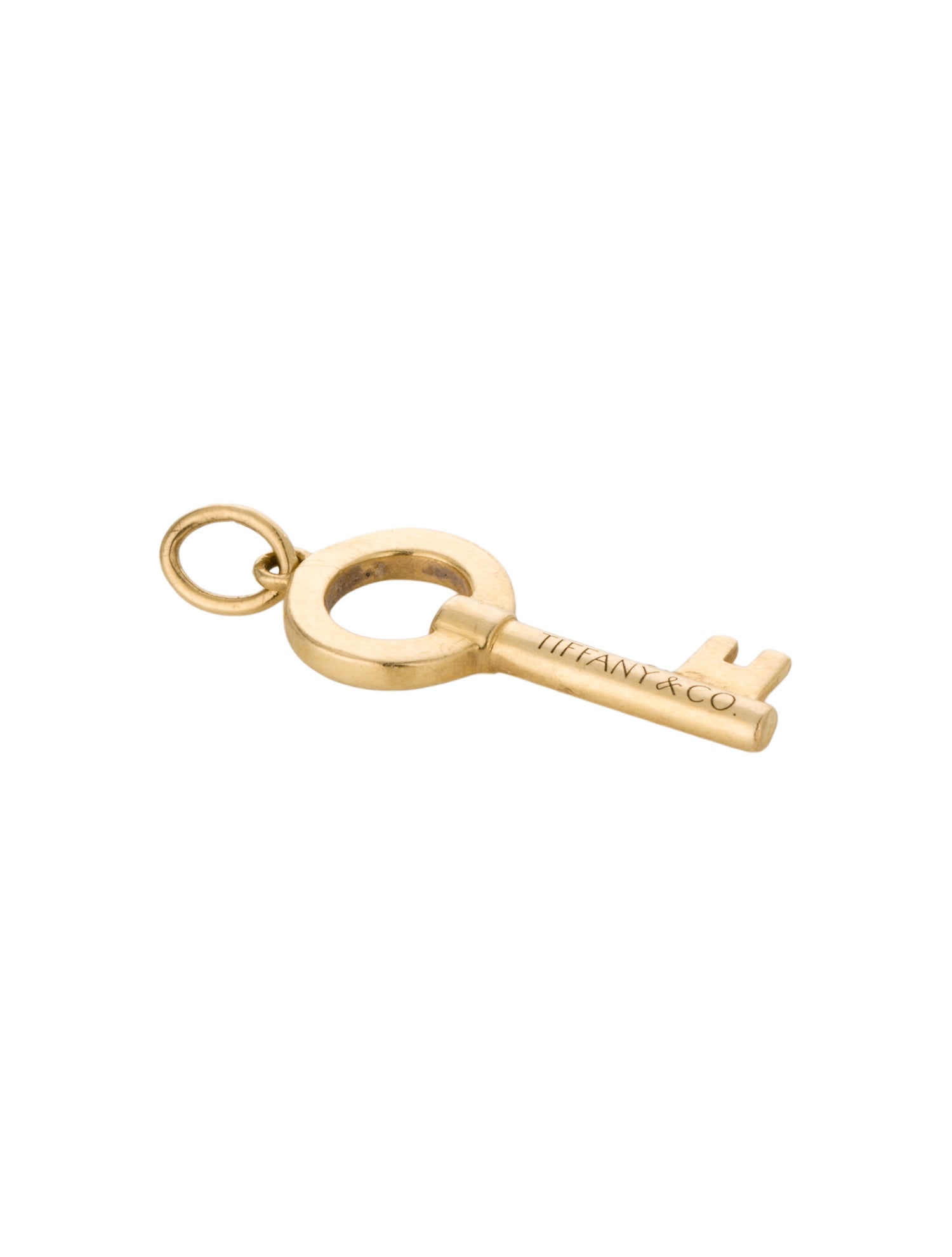 Tiffany & Co. 18K Open Round Key Pendant