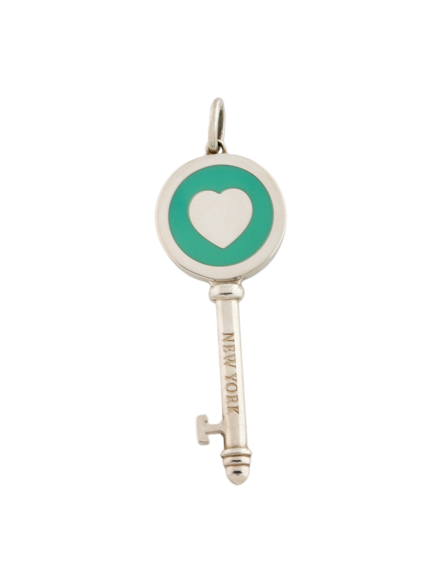Tiffany & Co. Enamel Heart Key Pendant