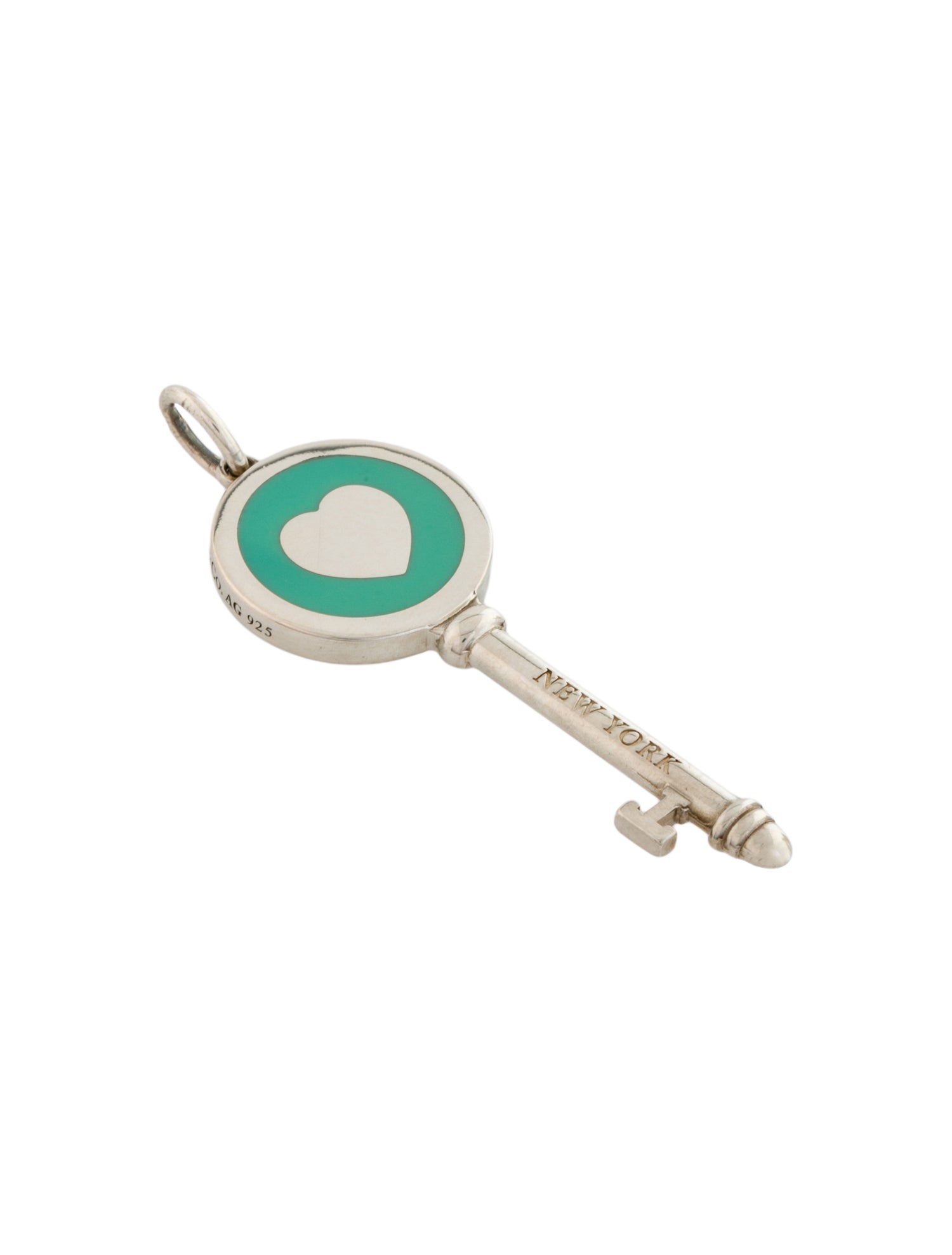 Tiffany & Co. Enamel Heart Key Pendant
