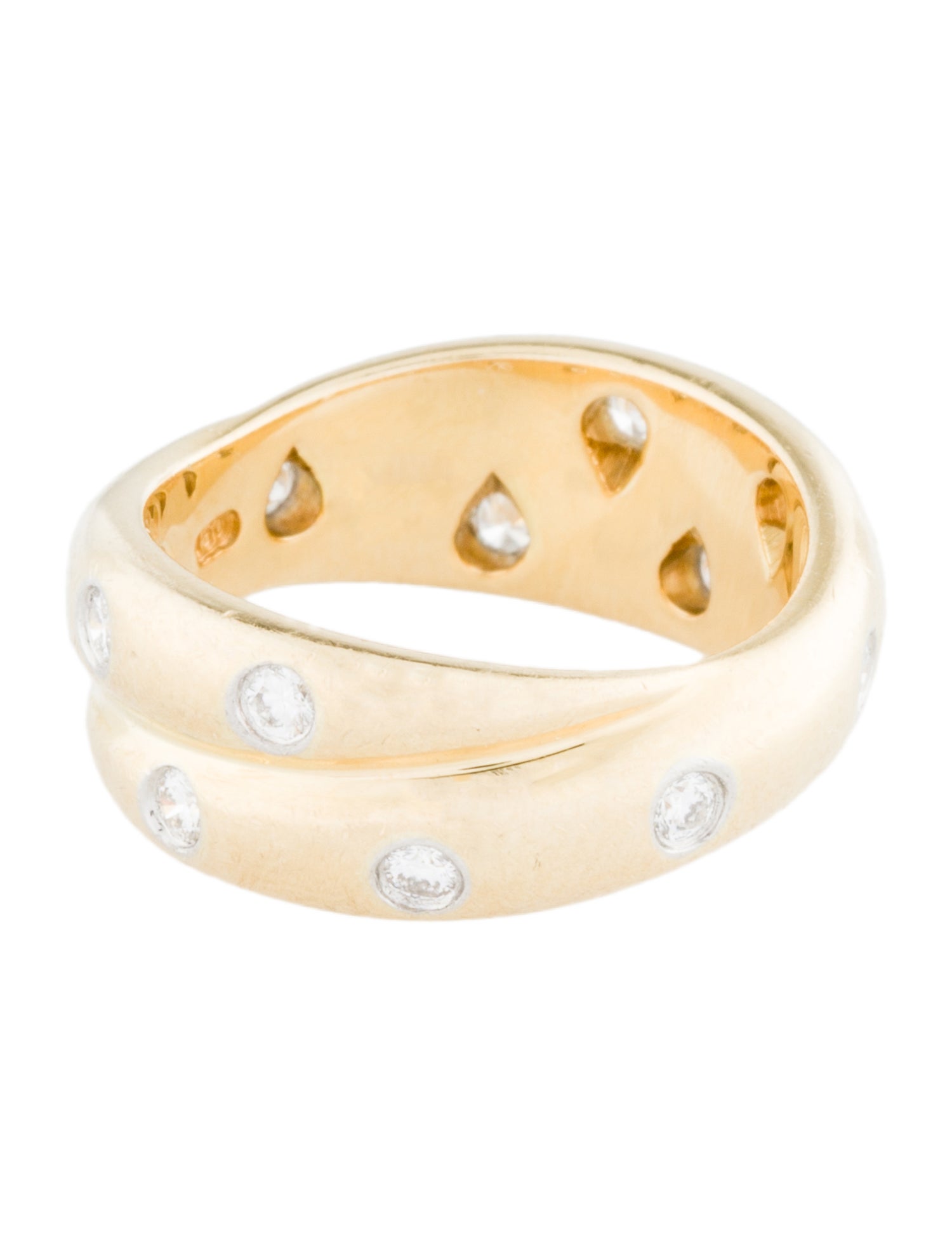 Tiffany & Co. 18K Diamond Crossover Band