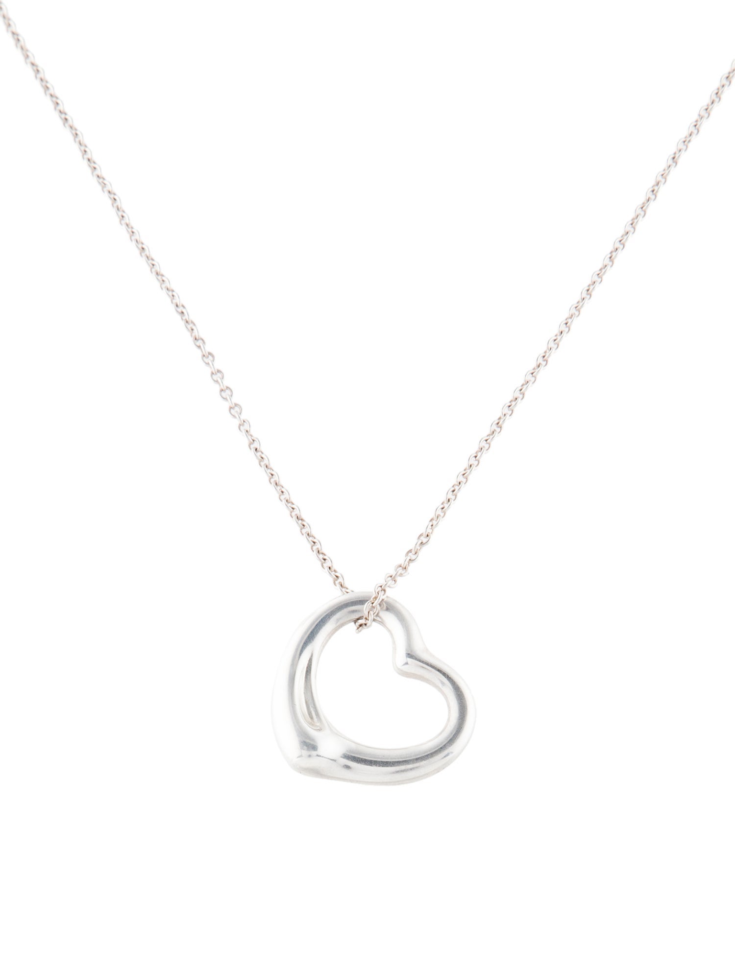 Tiffany & Co. Open Heart Pendant Necklace
